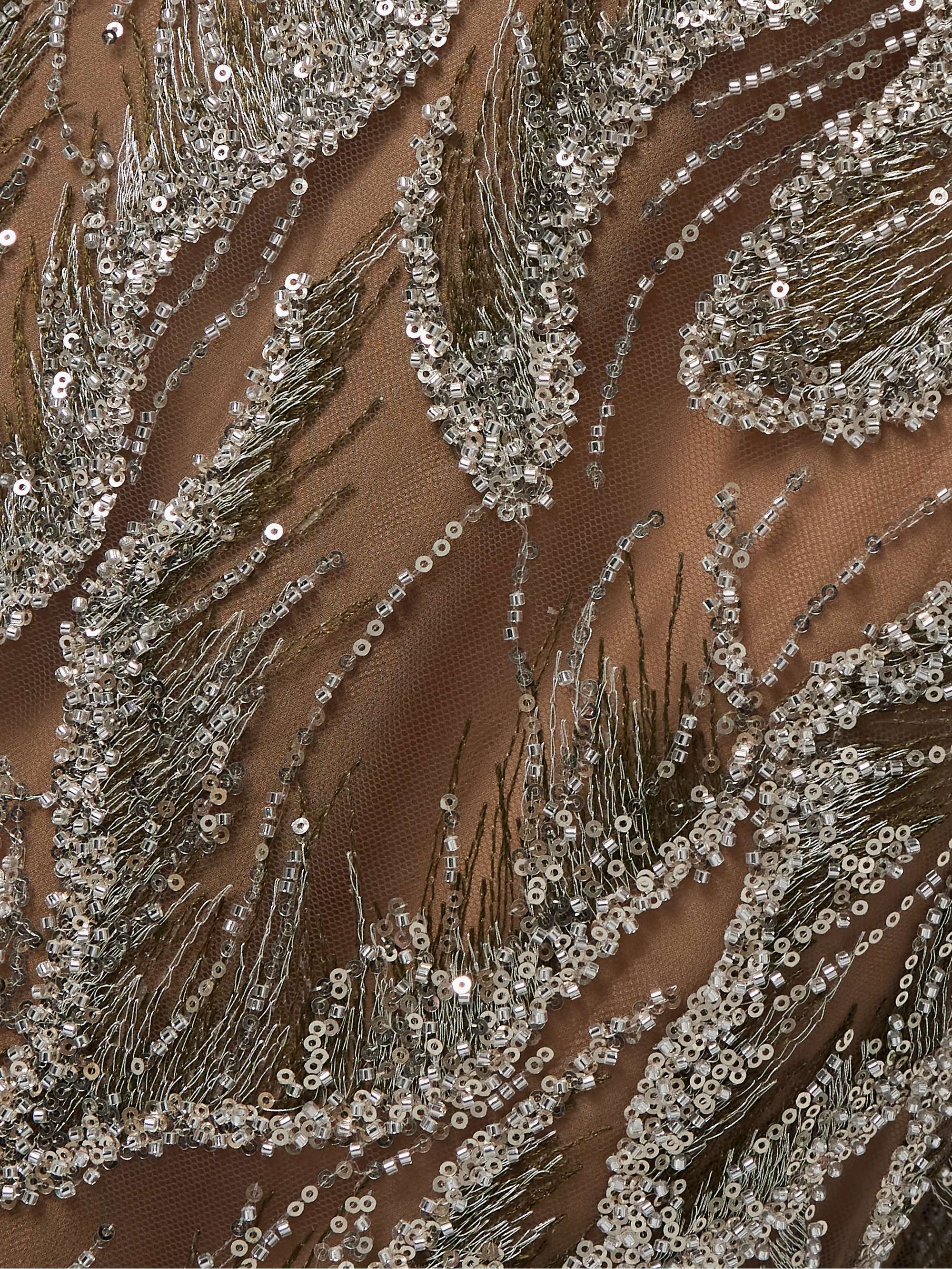 Off-the-shoulder embellished embroidered silk-blend tulle gown view