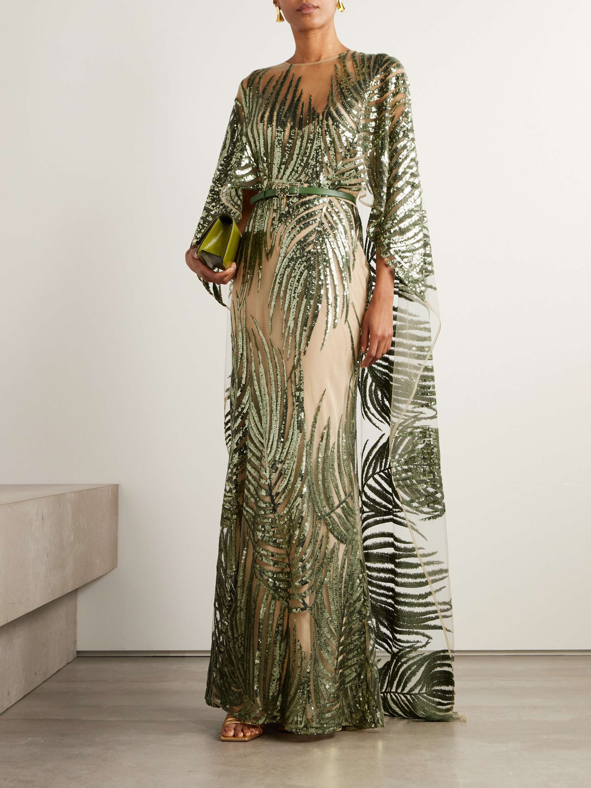 Sequined tulle gown view