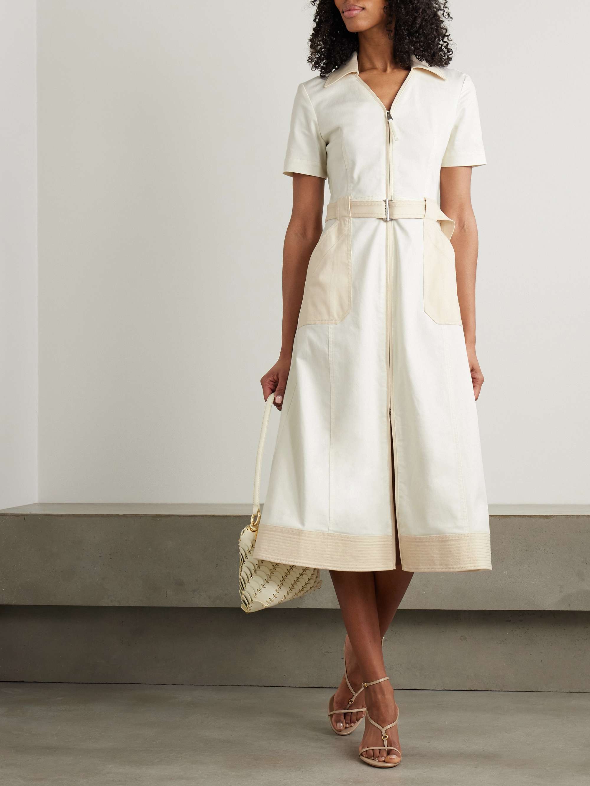 Hanover cotton-blend twill shirt dress view