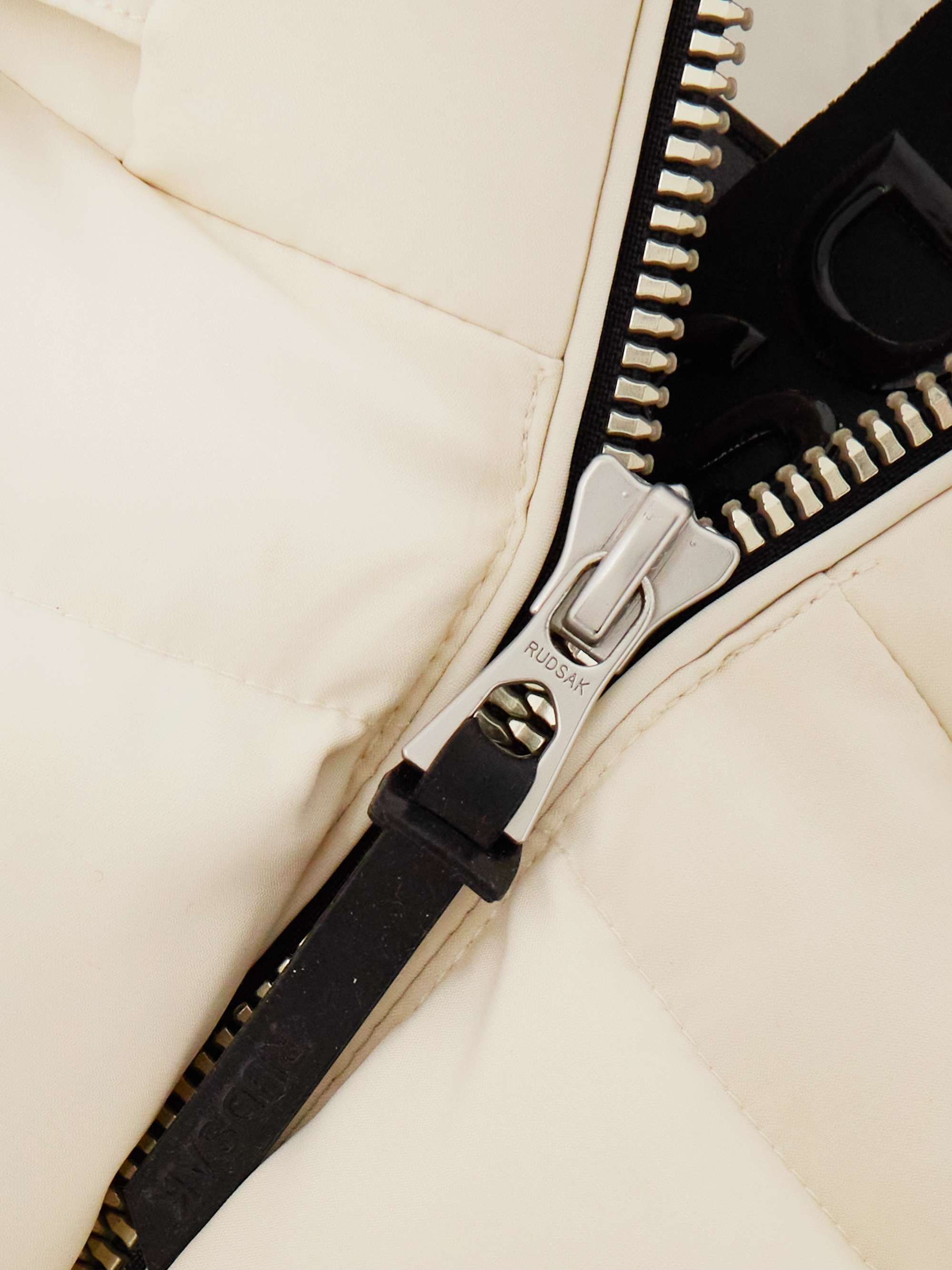 Caira belted padded quilted recycled-Stormshell hooded down jacket view