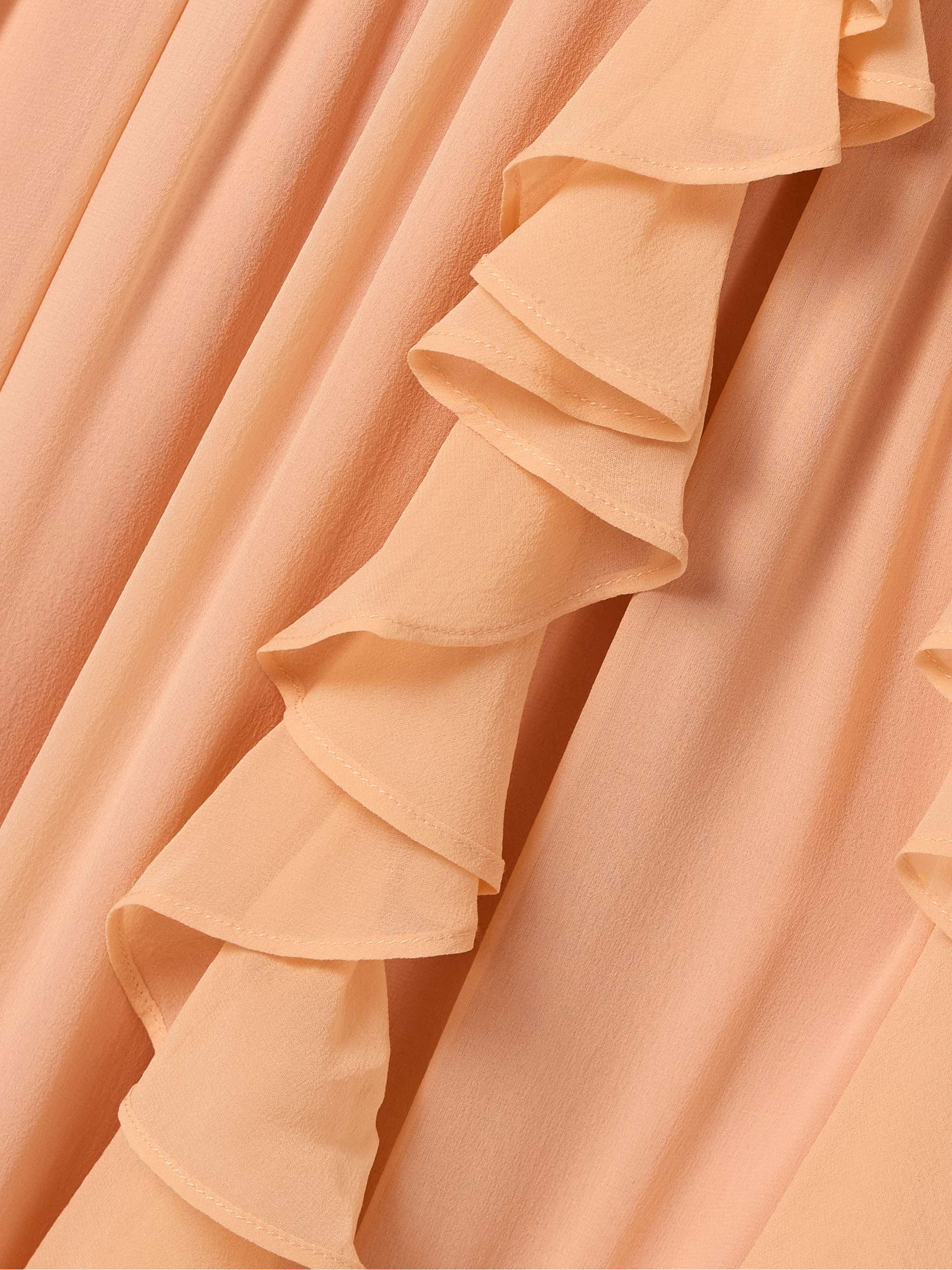 Florella ruffled silk-chiffon gown view