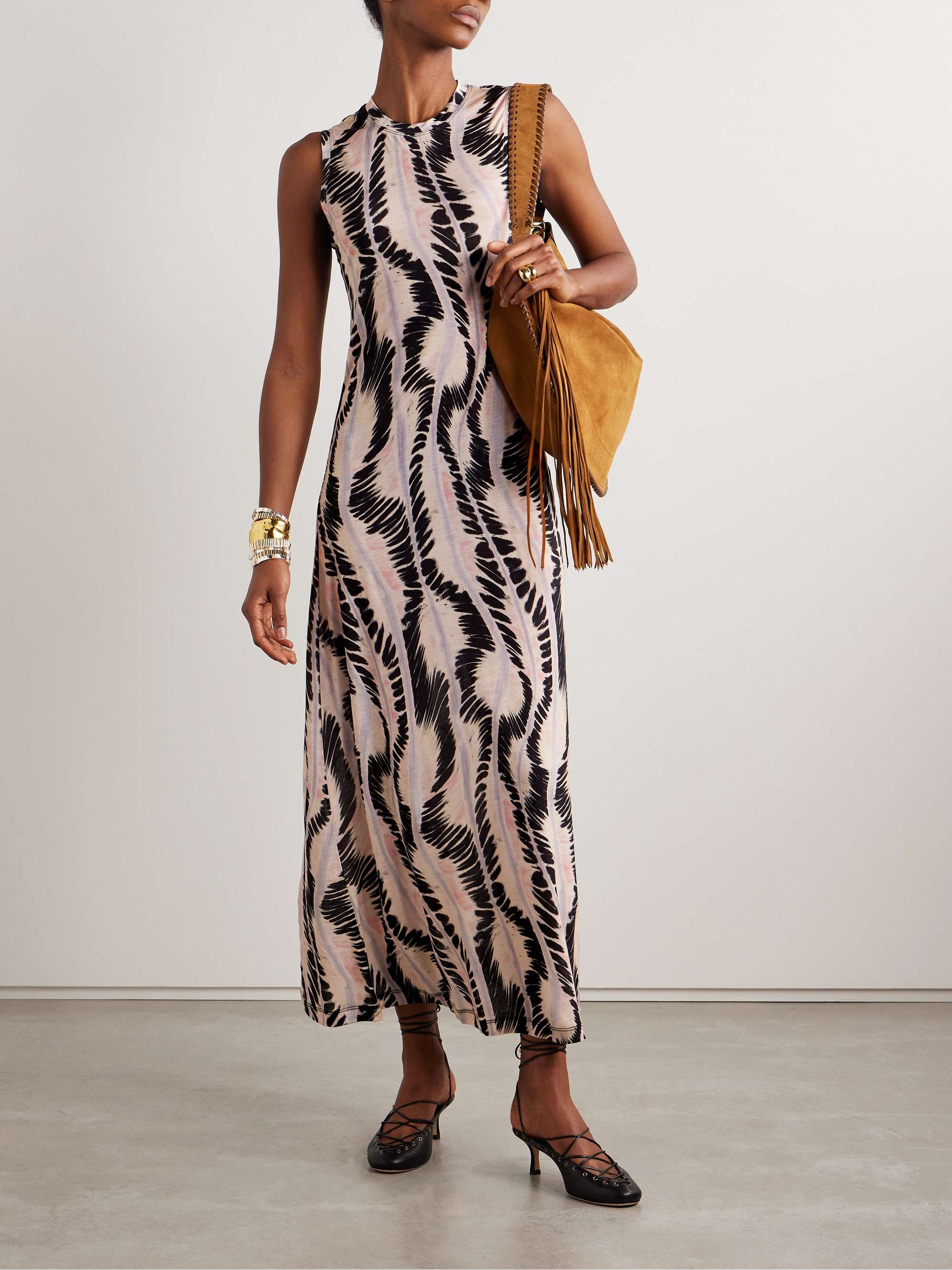 Orla printed Lyocell-jersey midi dress view