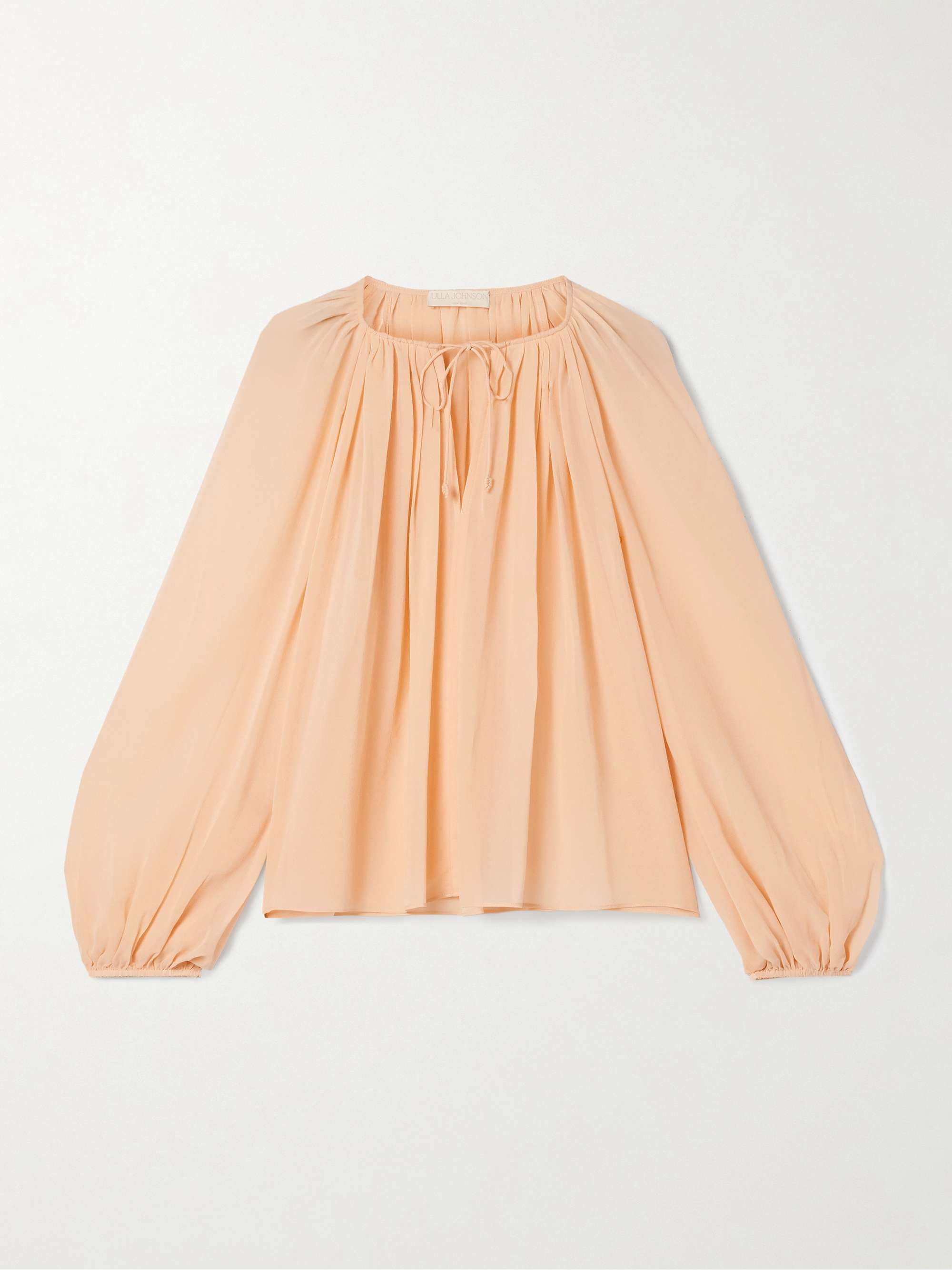 Safa gathered silk crepe de chine blouse view