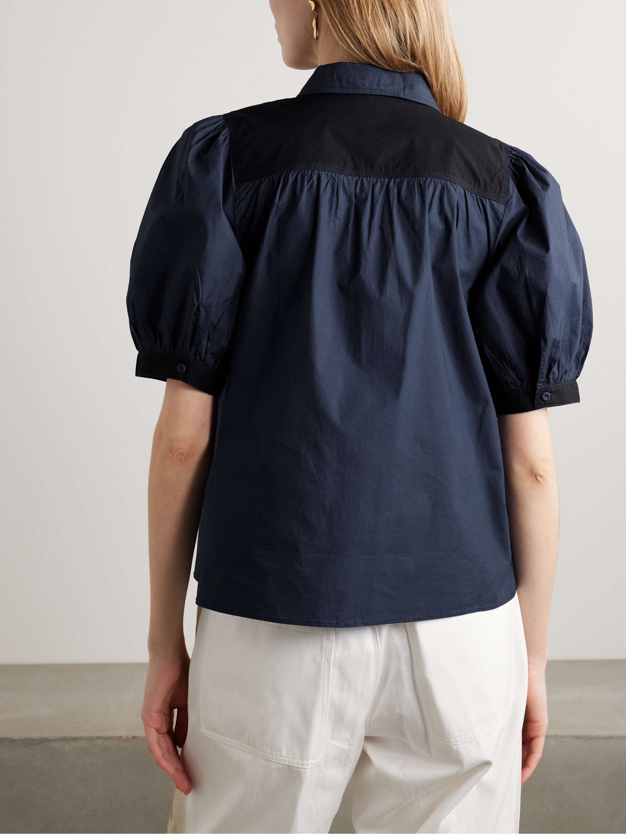 Freja washed cotton-poplin shirt view