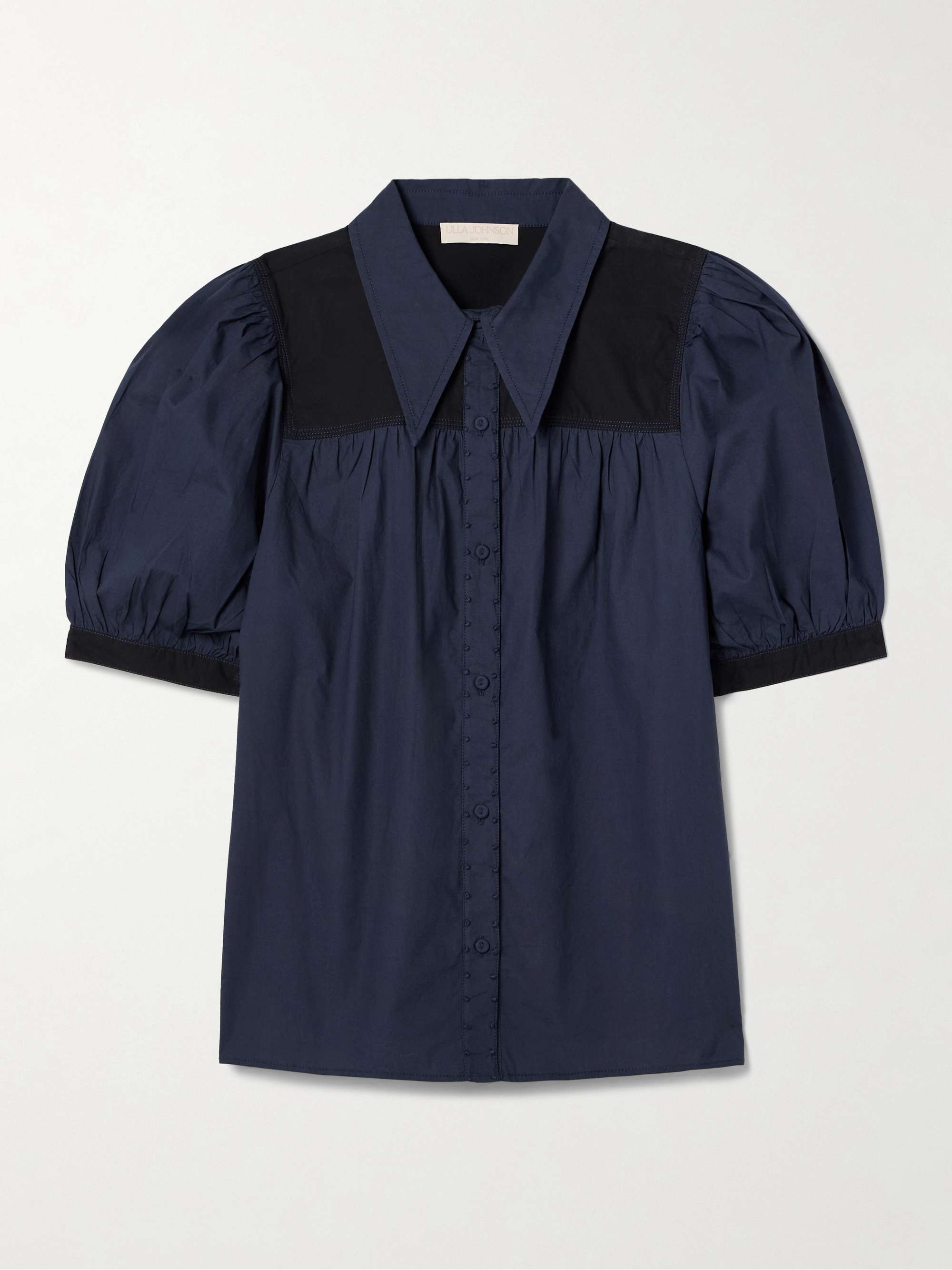 Freja washed cotton-poplin shirt view