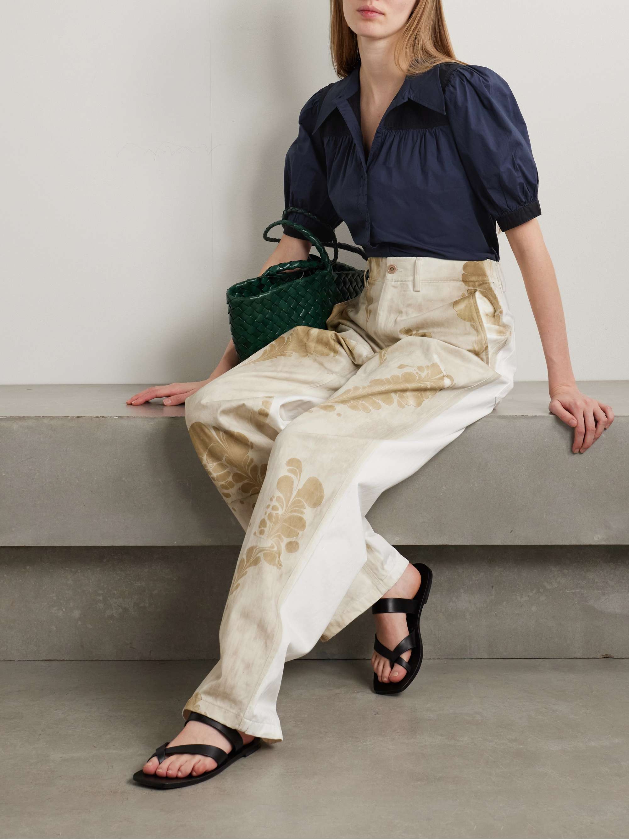 Freja washed cotton-poplin shirt view