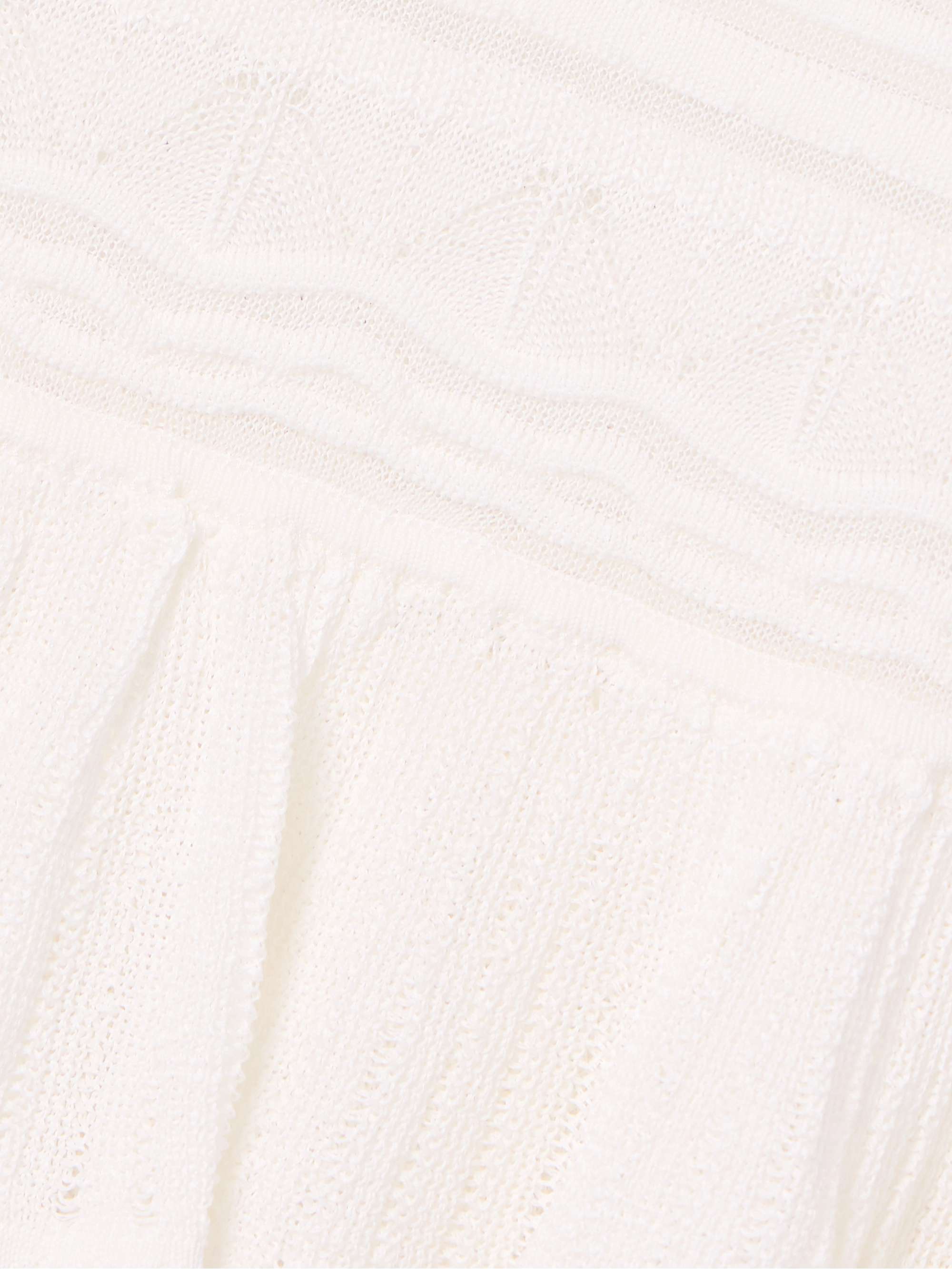Flora ruffled knitted top view