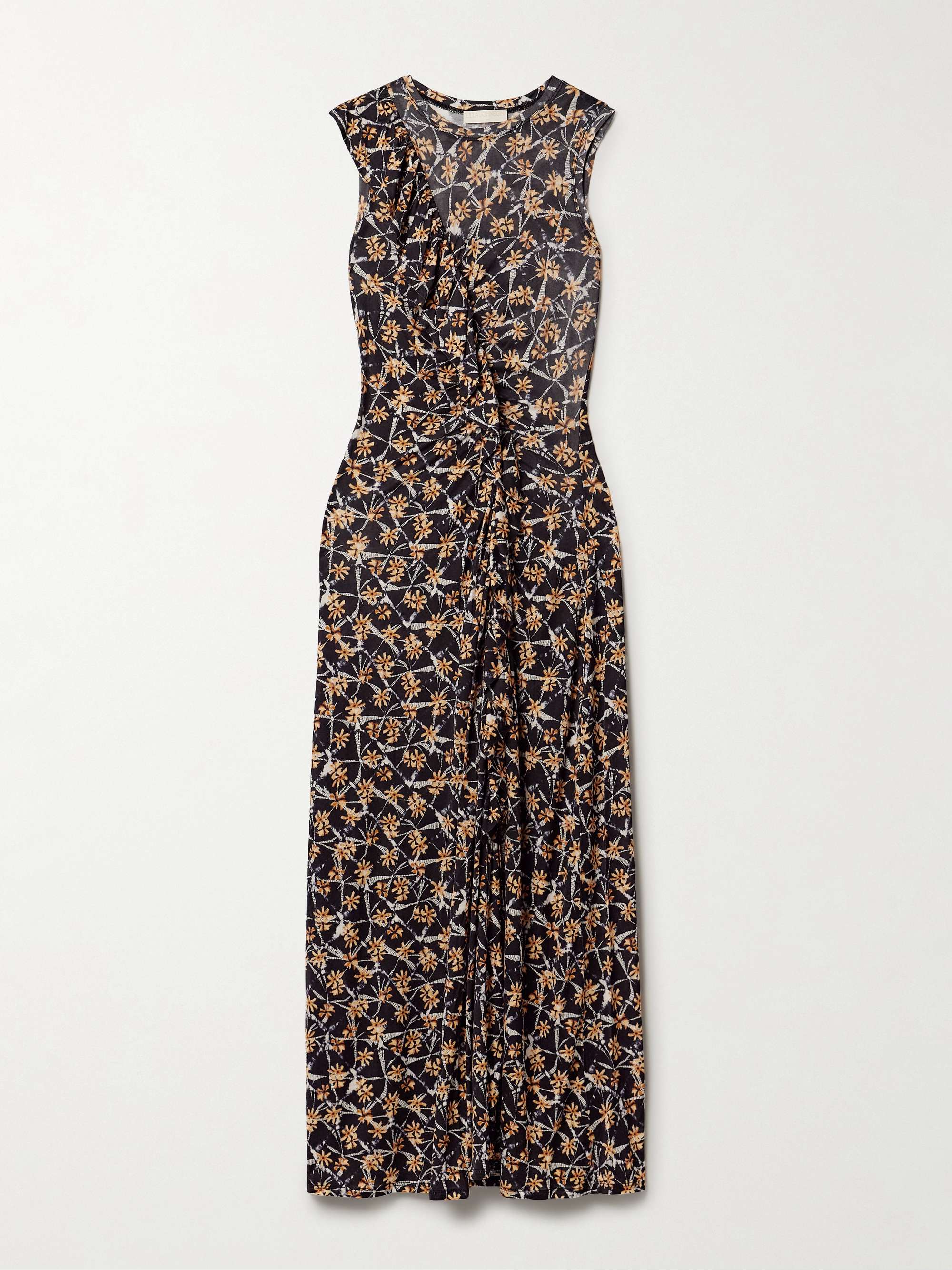 Elise ruffled printed Lyocell-jersey midi dress view