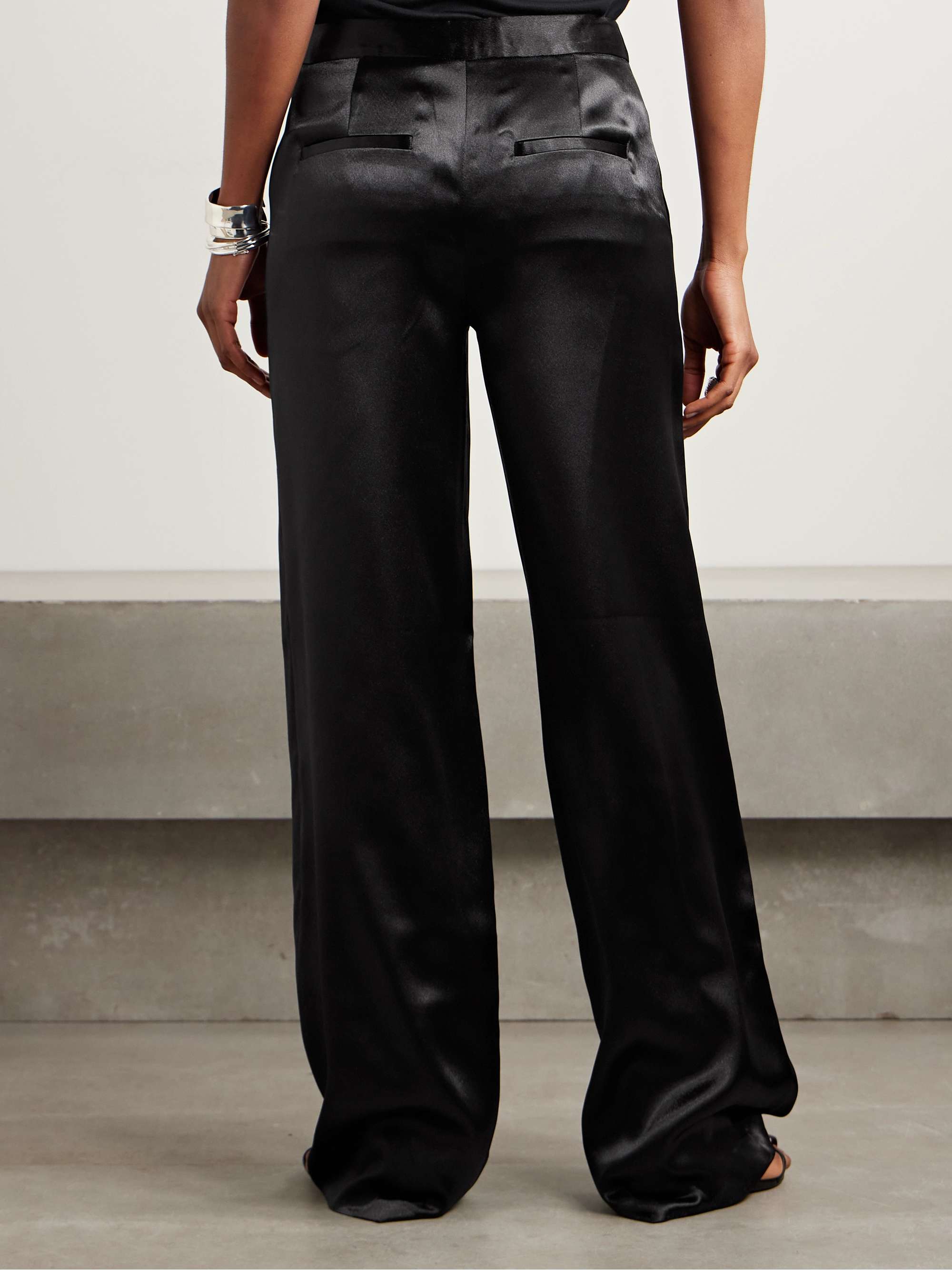Ollie satin straight-leg pants view
