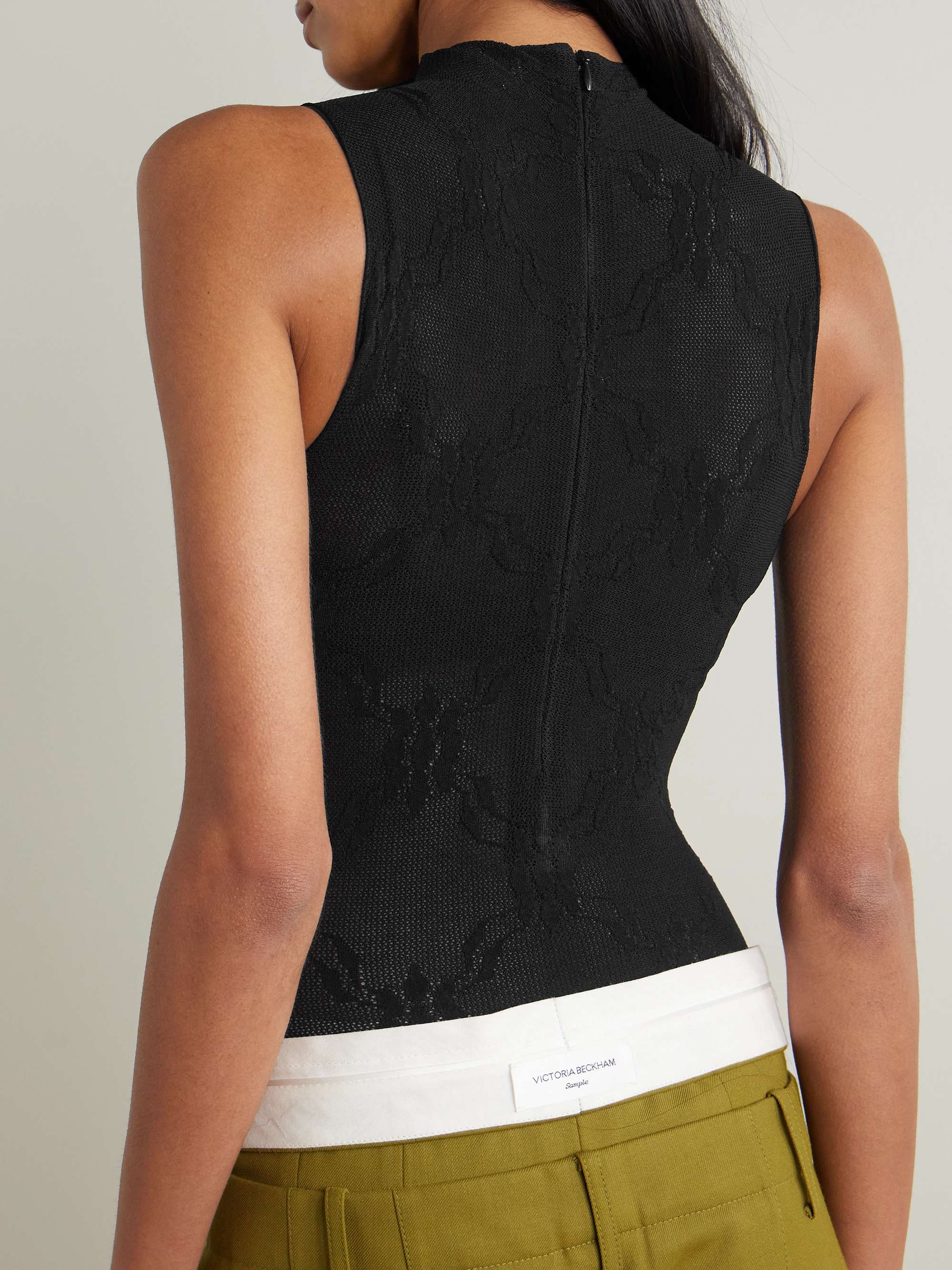 Stretch-lace bodysuit view