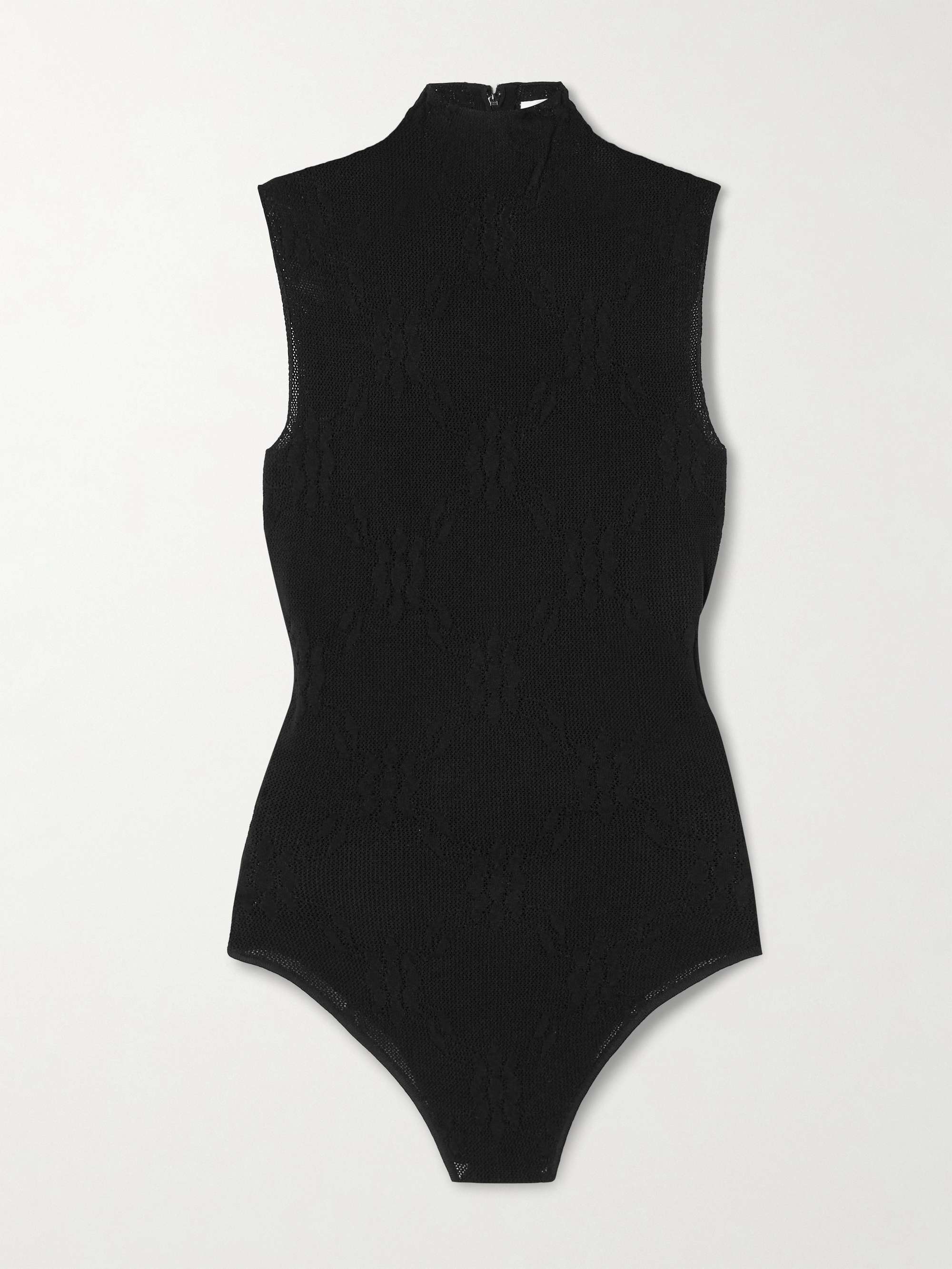 Stretch-lace bodysuit view
