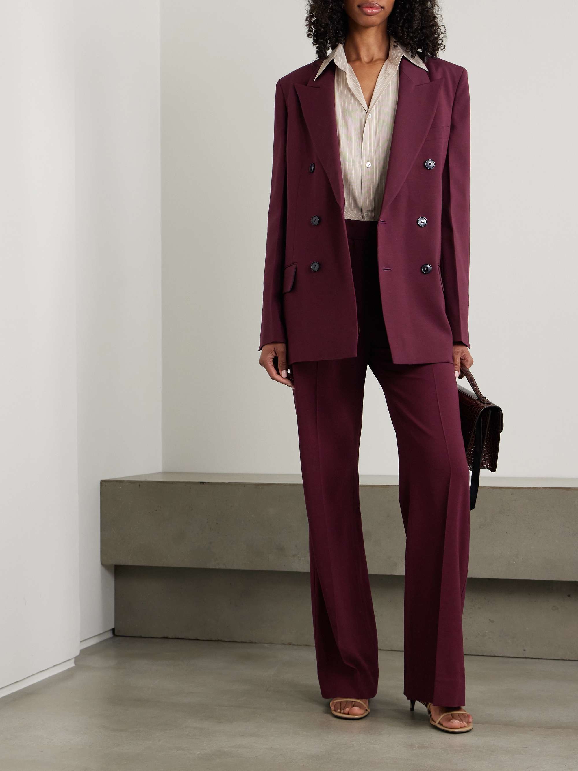 Alina woven wide-leg pants view