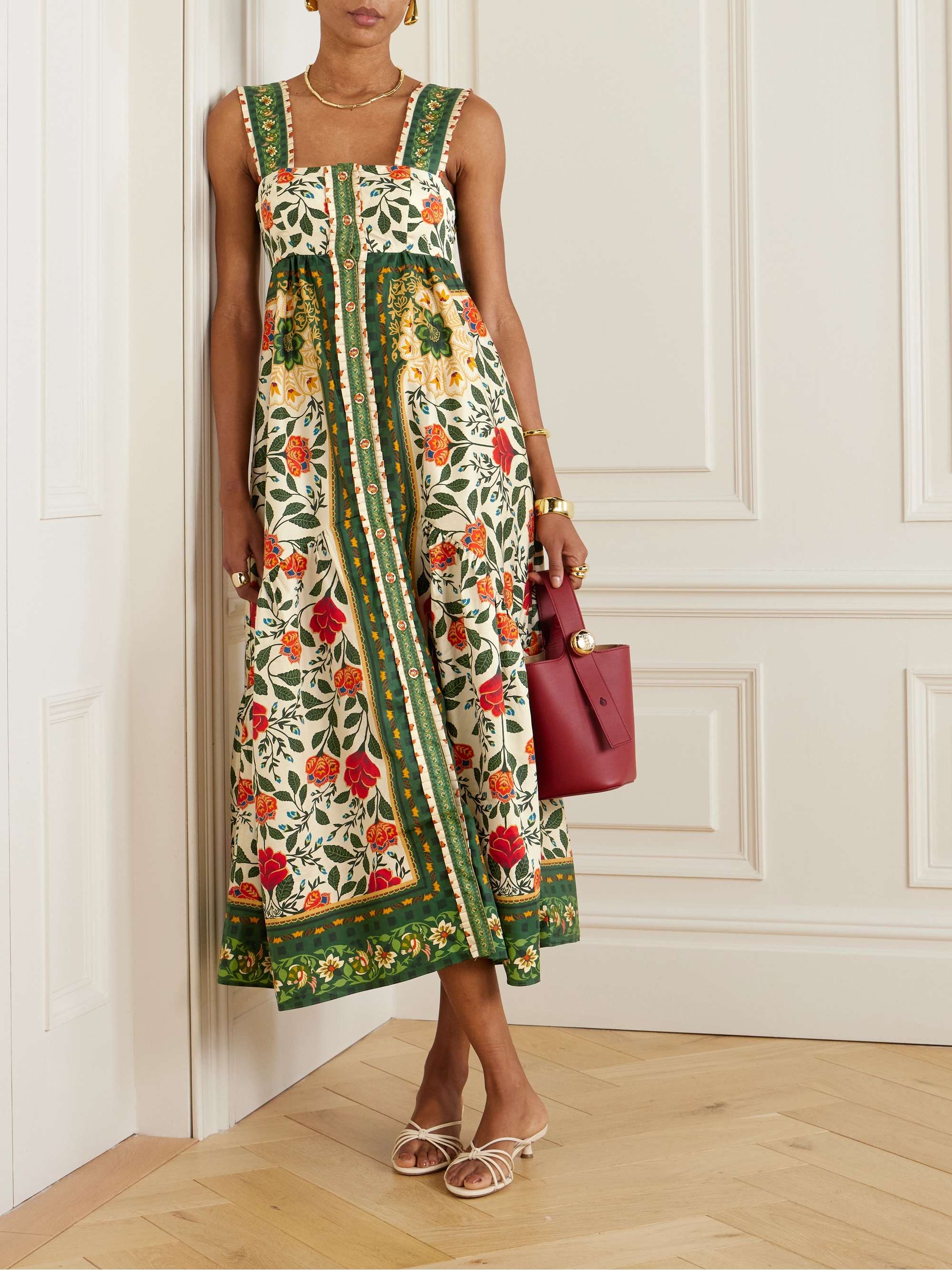 Garden Tapestry open-back floral-print cotton-poplin maxi dress view