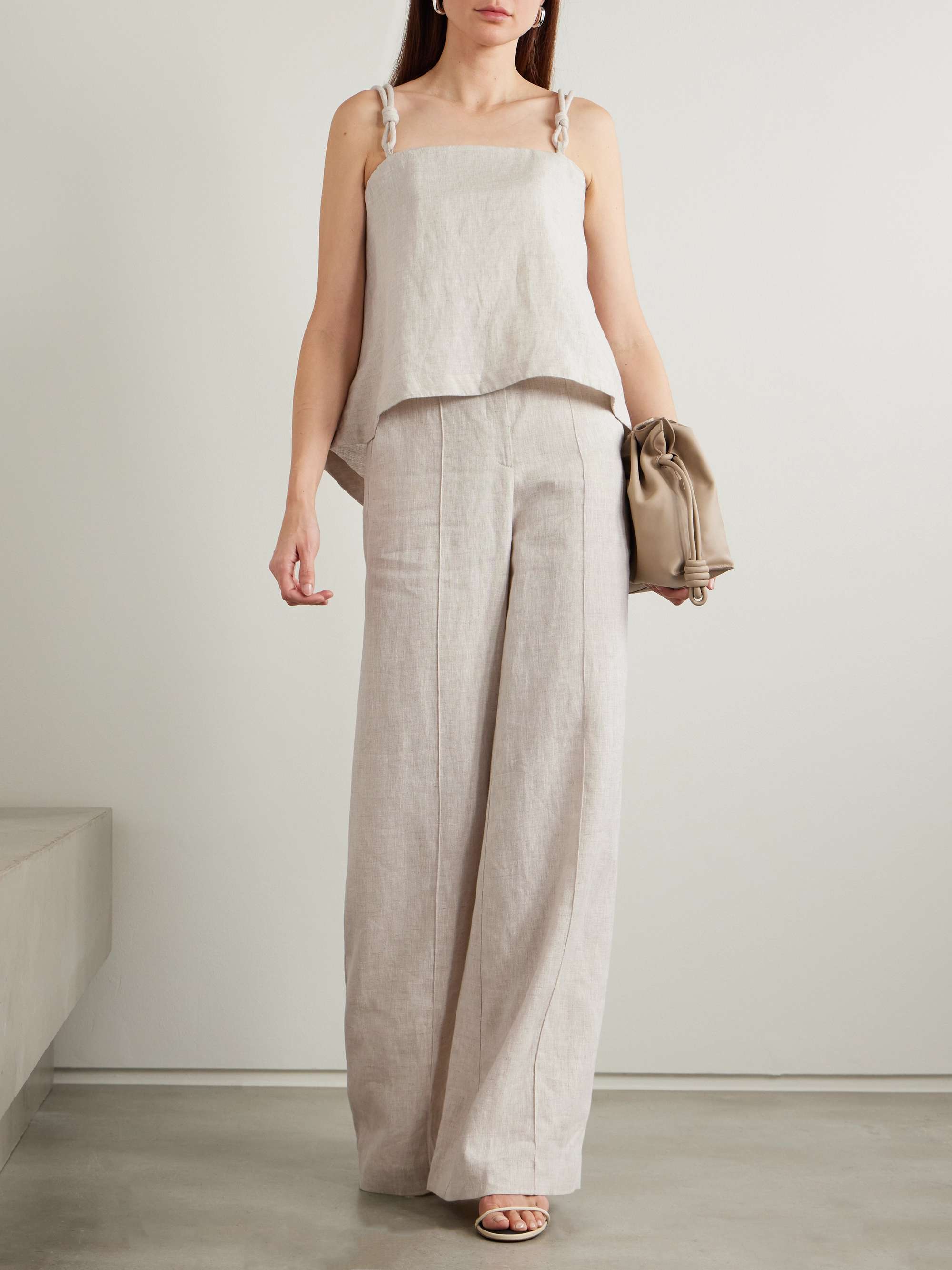 Encontrarte linen wide-leg pants view