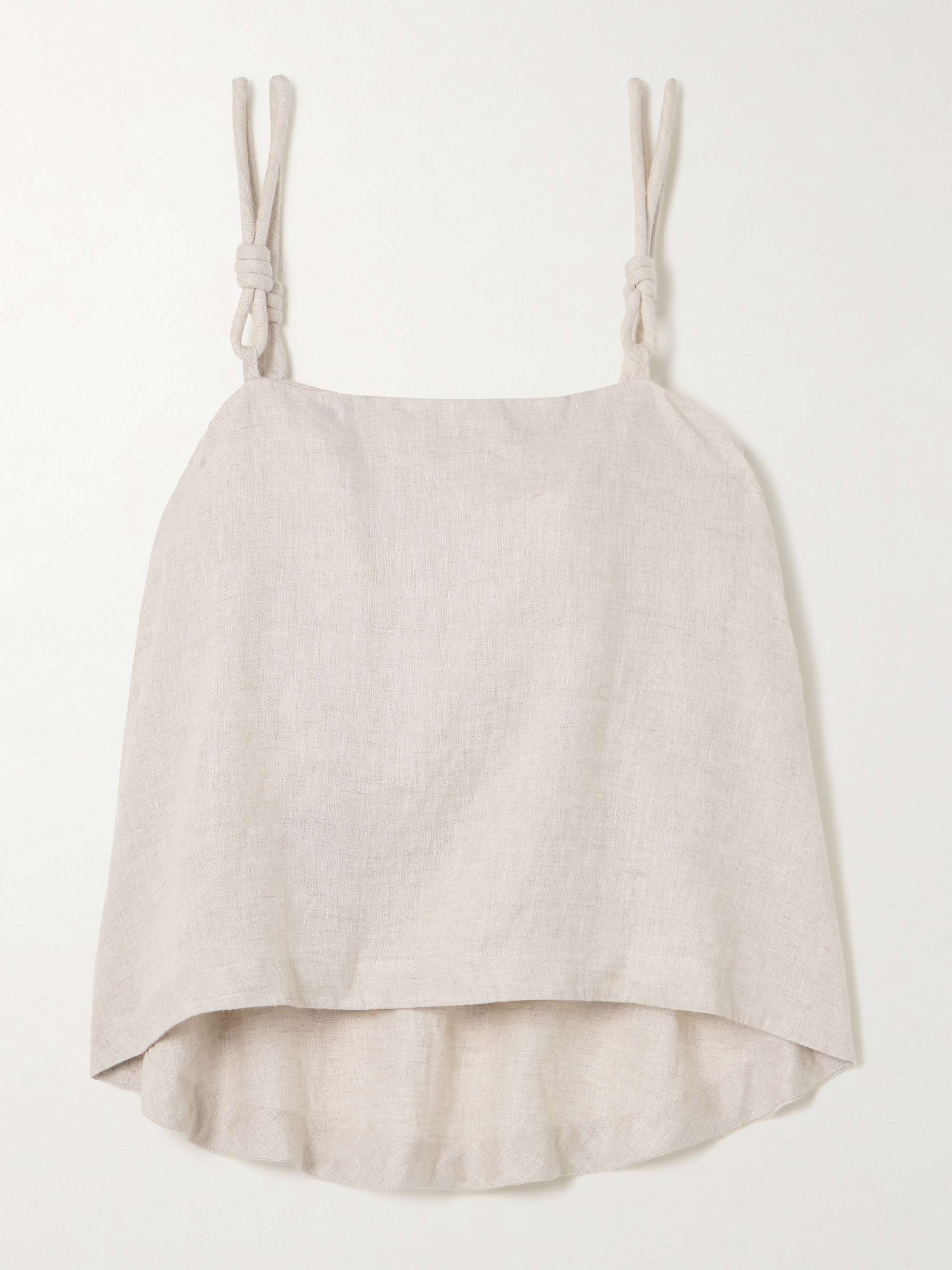 Rahan knotted linen tank view