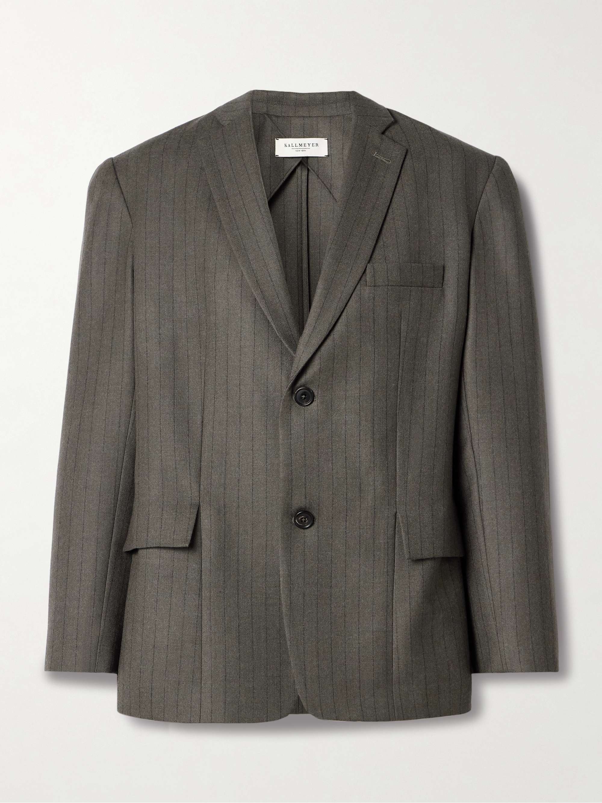 Gemini pinstriped wool-twill blazer view