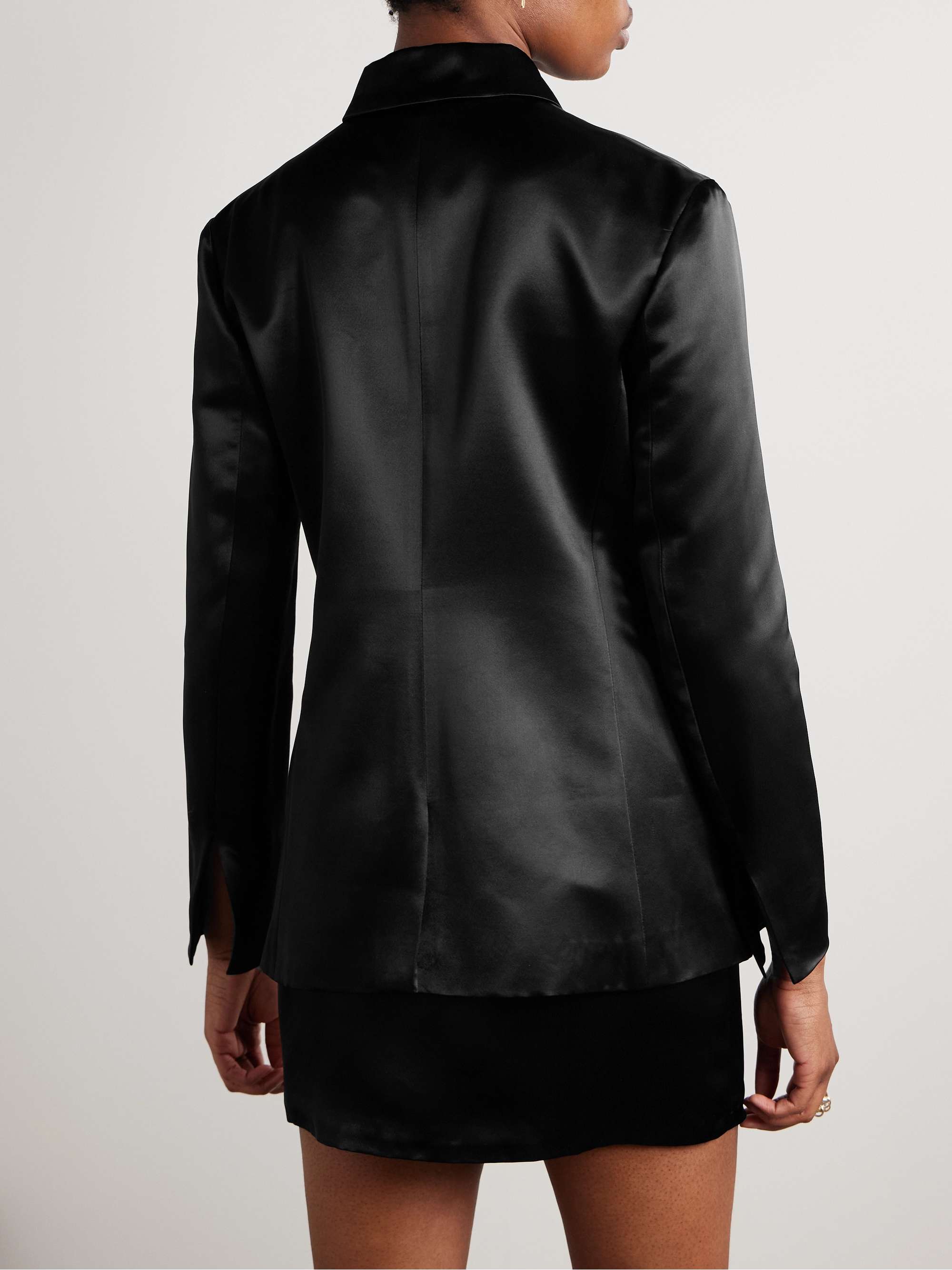 Warner satin blazer view