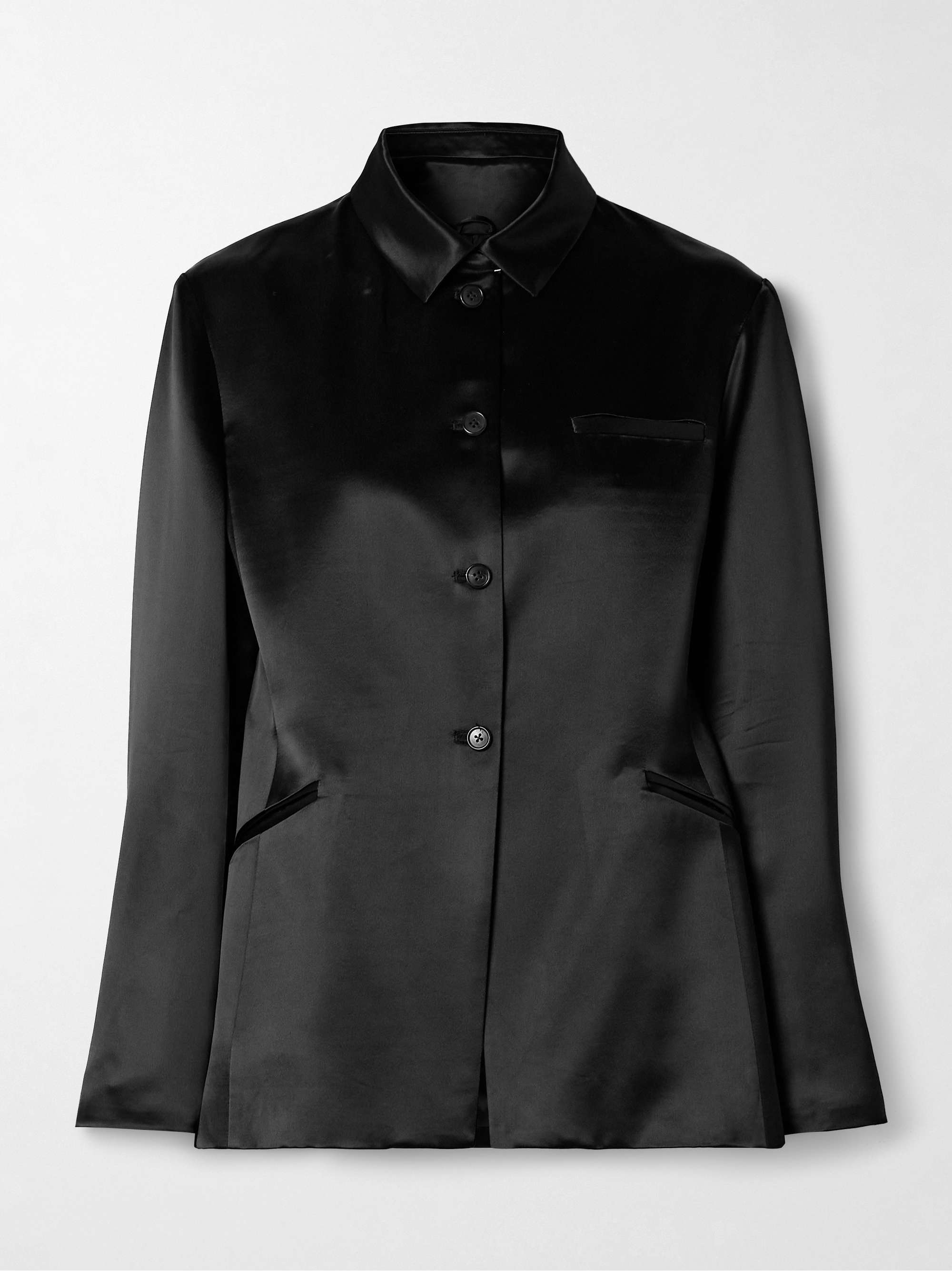 Warner satin blazer view