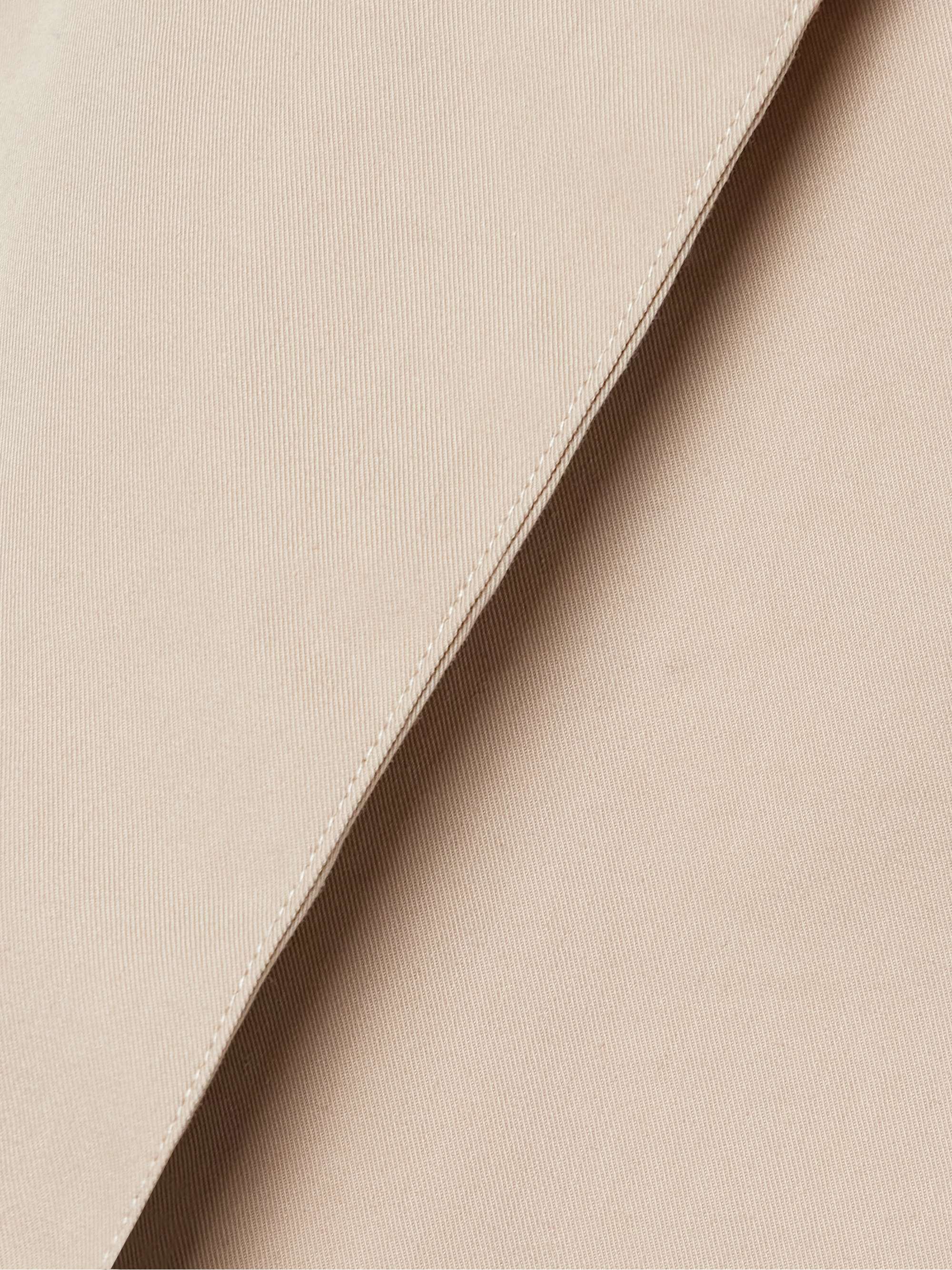 Clemence pleated cotton-blend twill barrel-leg pants view