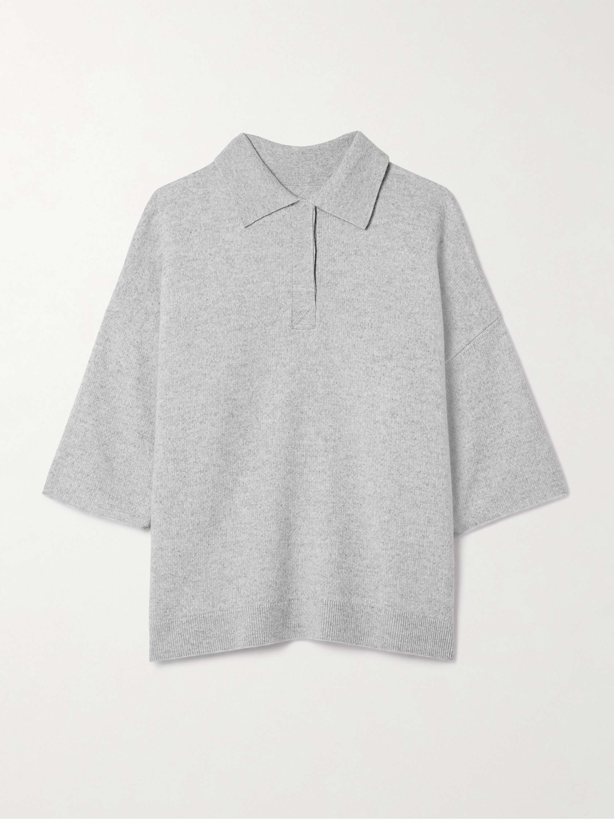 Wes oversized wool and cashmere-blend polo shirt view