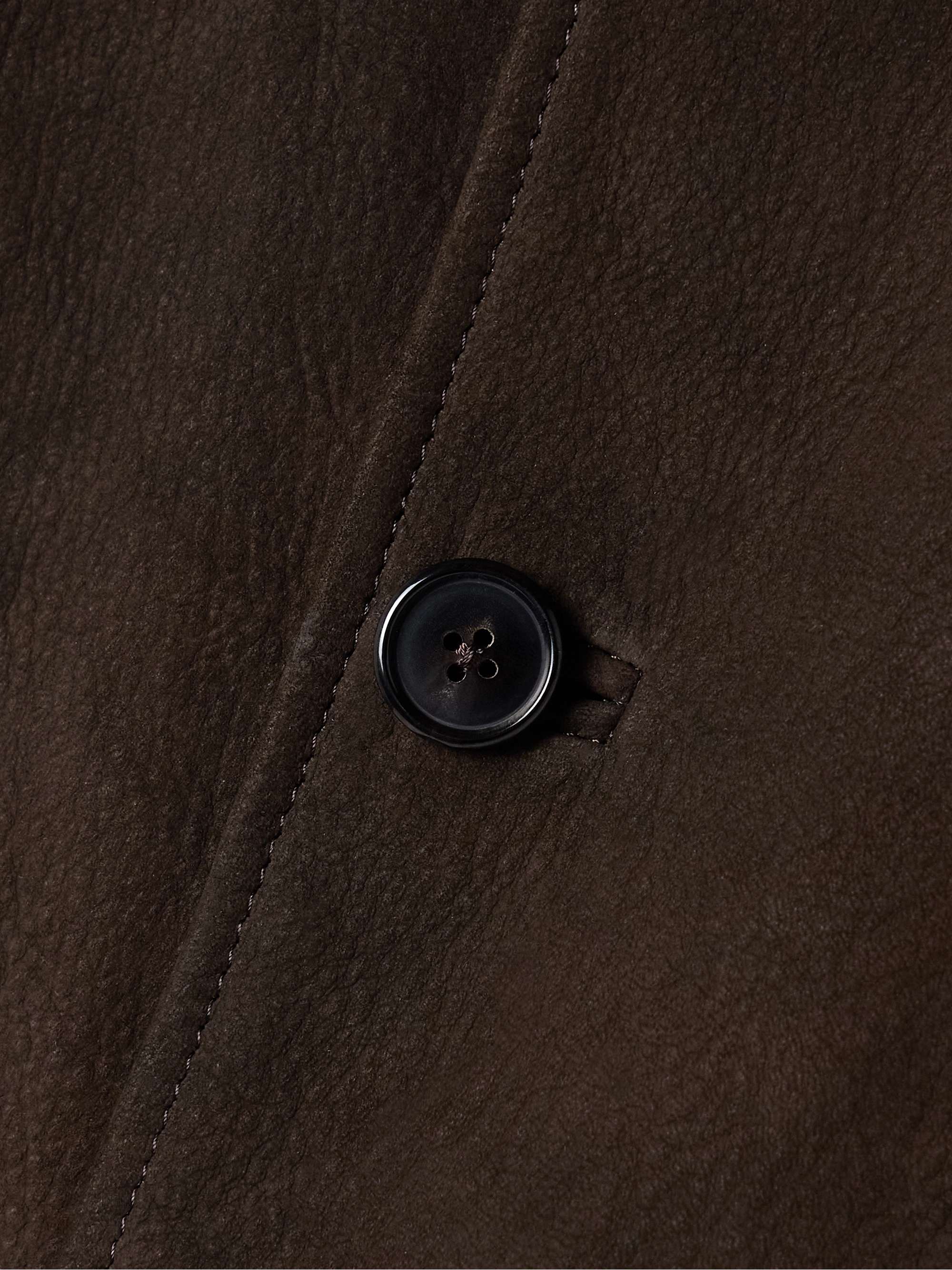 Avery cropped textured-suede jacket view