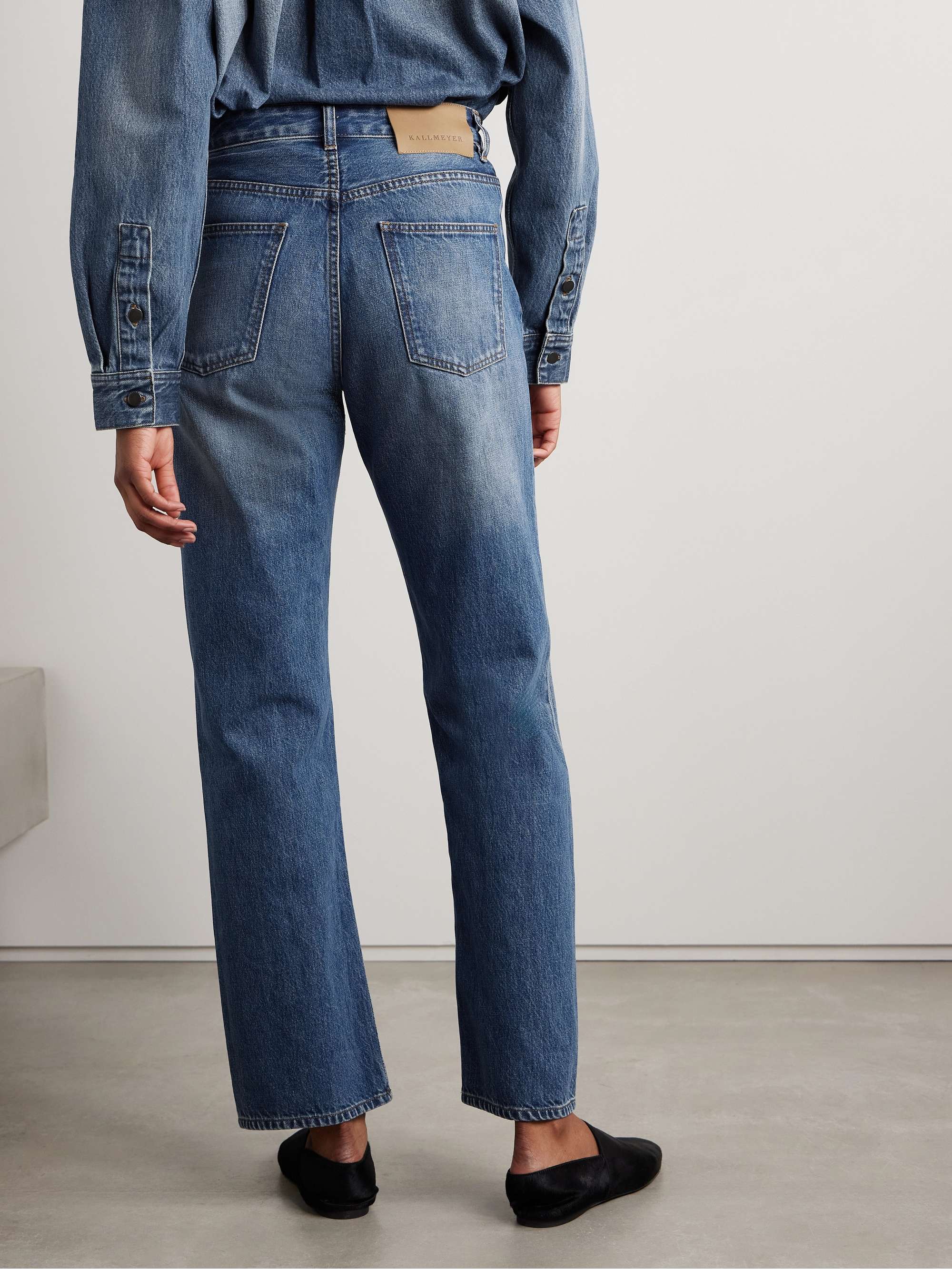 Farah high-rise straight-leg jeans view