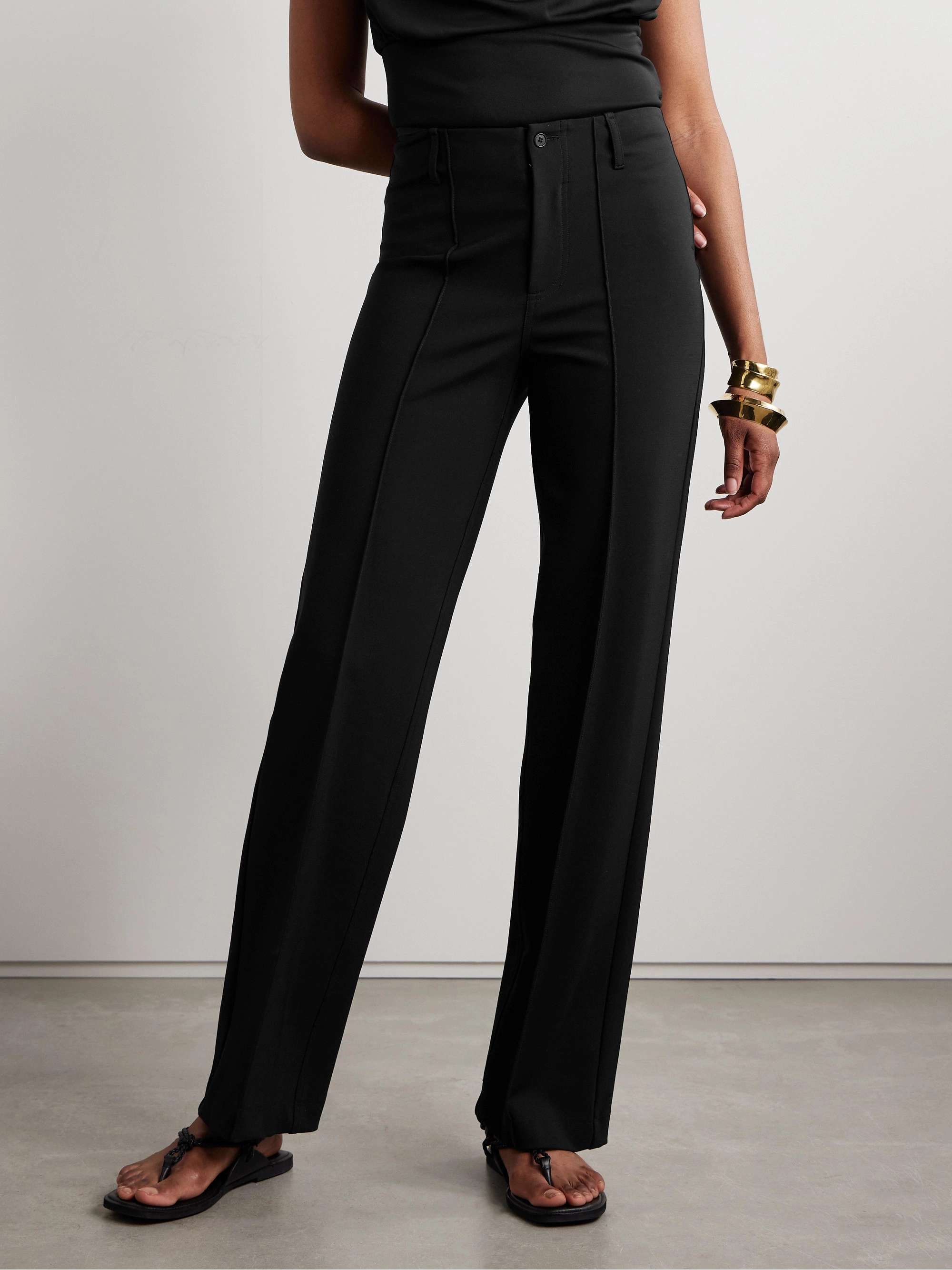Damian striped twill straight-leg pants view