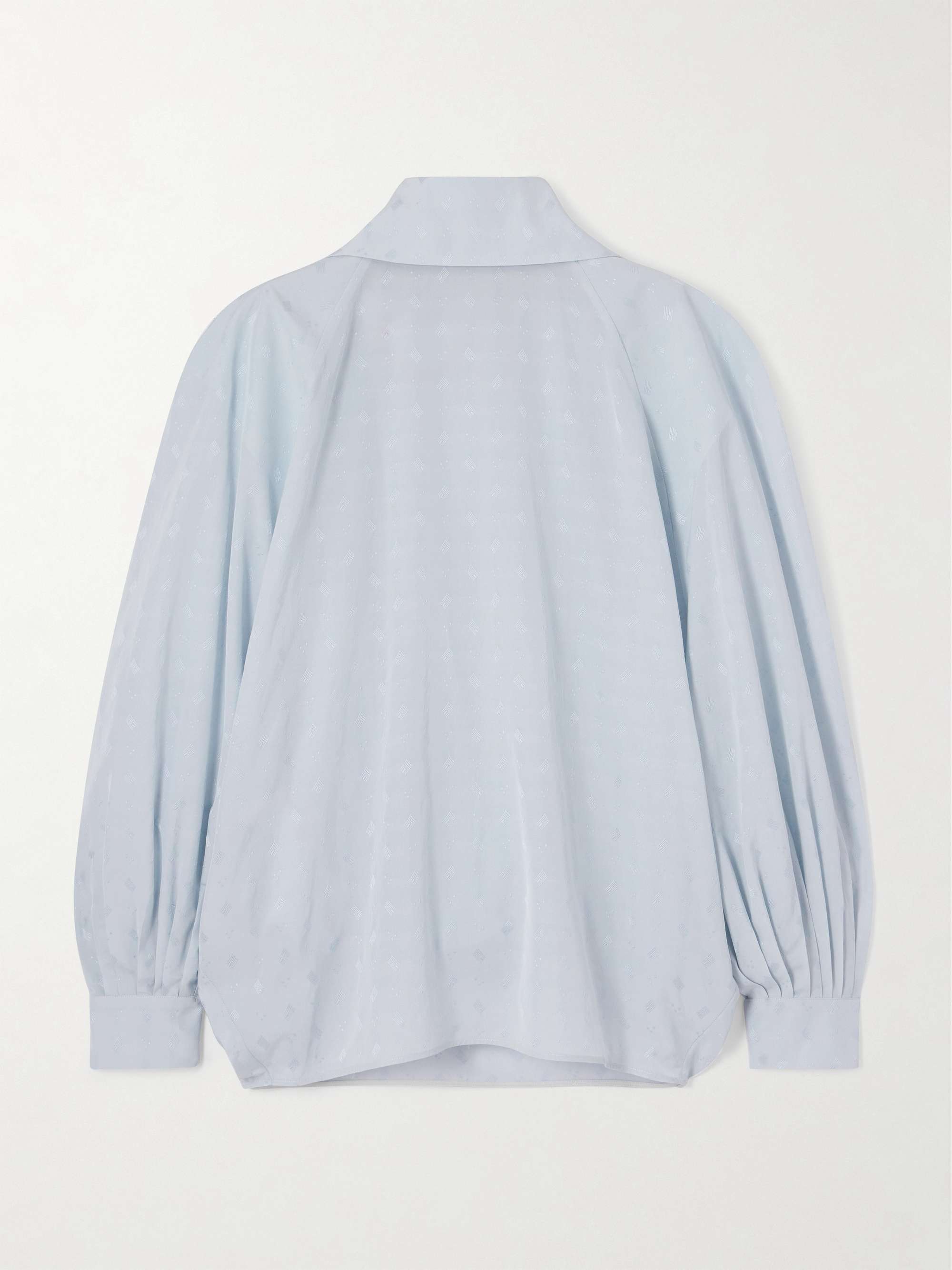 Oversized jacquard poplin blouse view