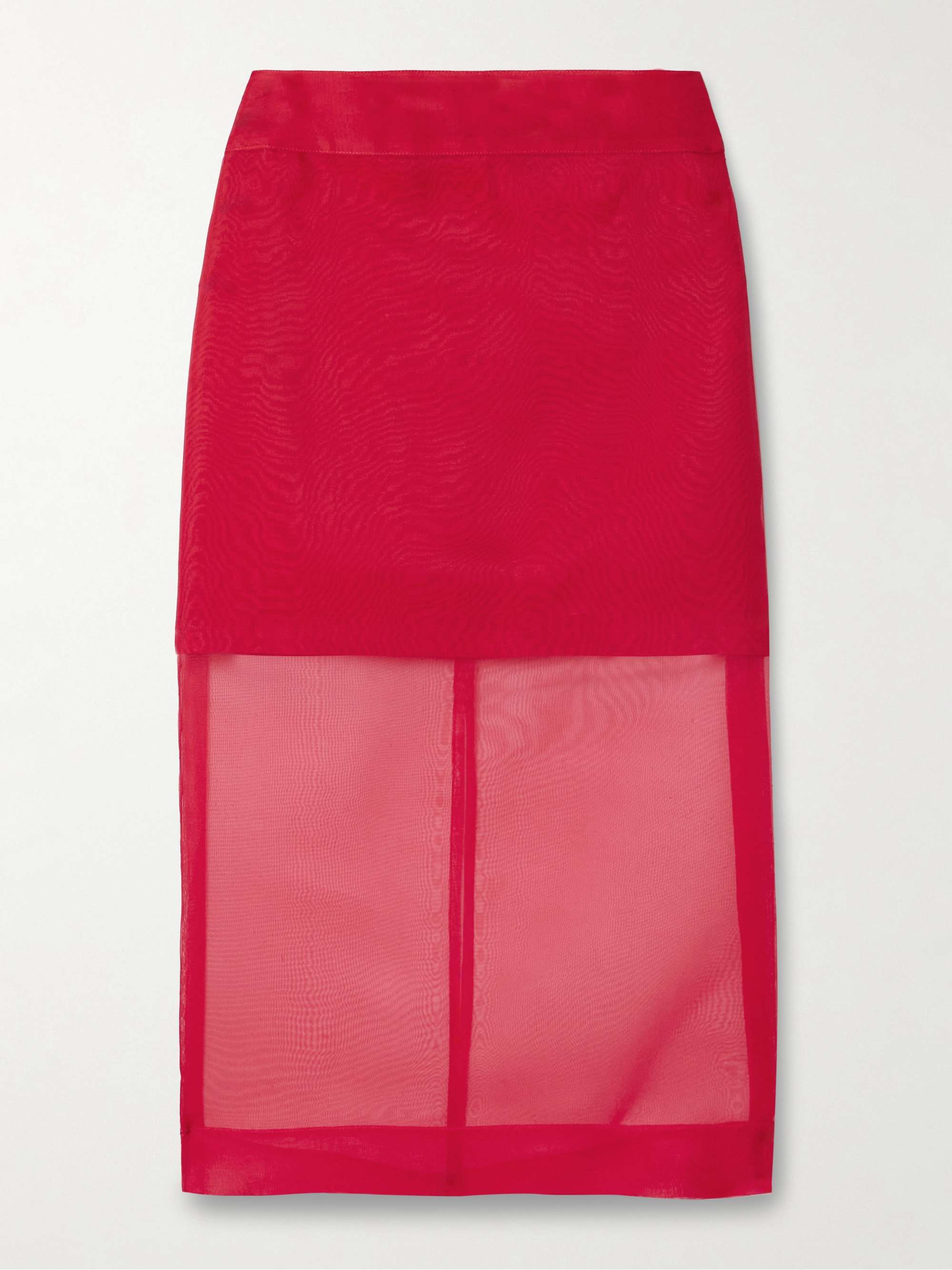 Layered silk-organza midi skirt view