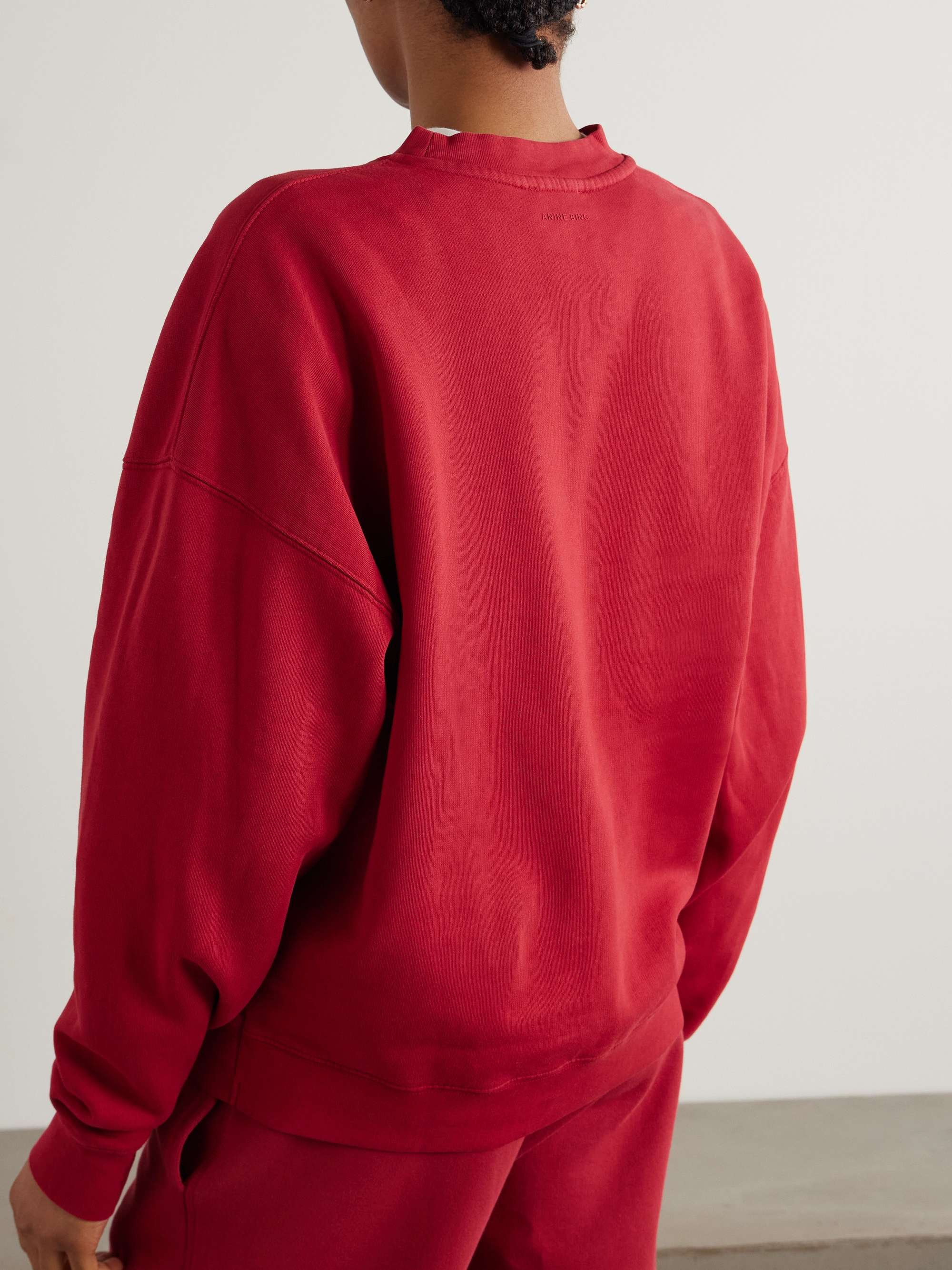 Miles oversized embroidered cotton-jersey sweatshirt view