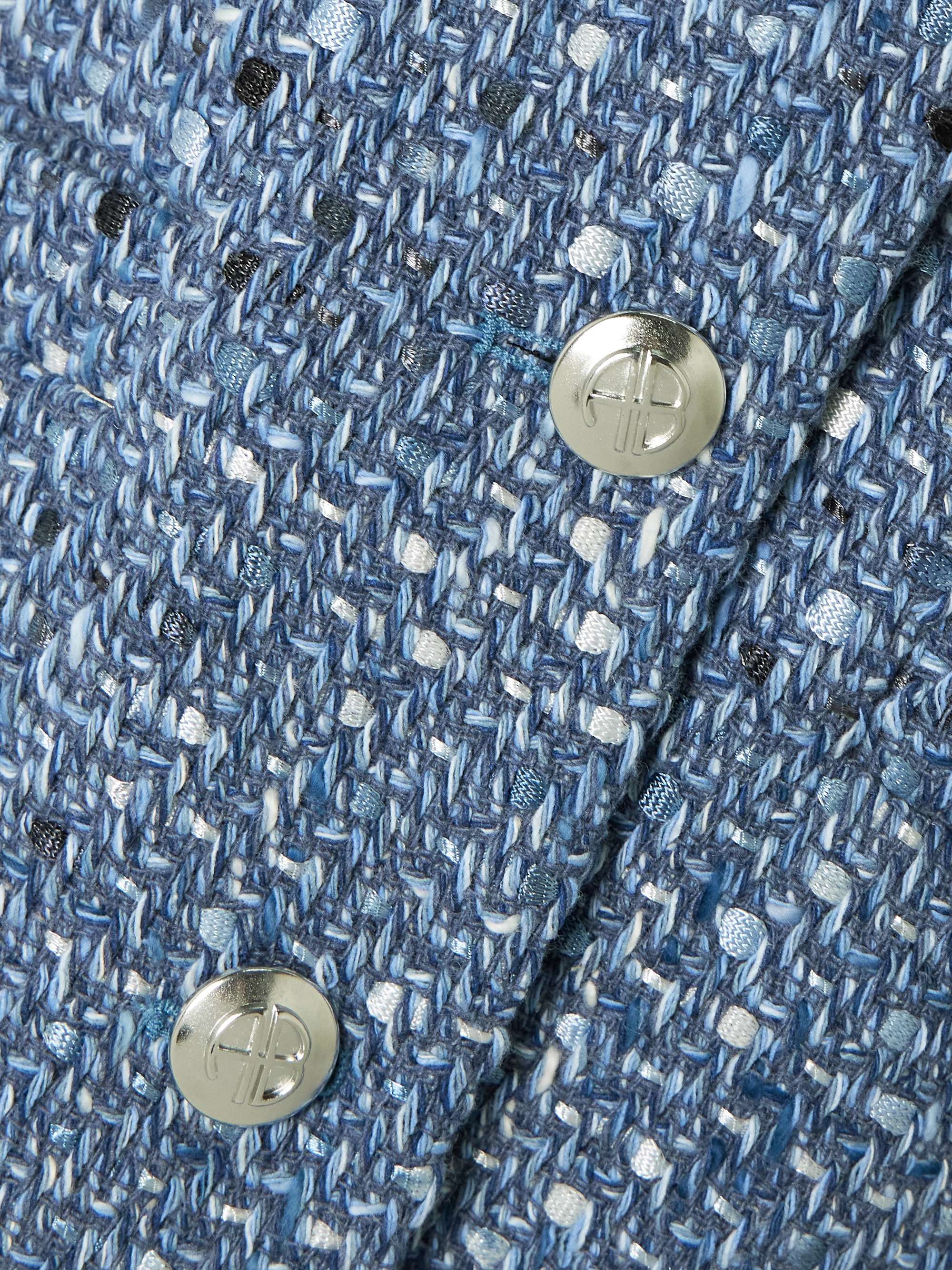 Amber cotton-blend tweed jacket view