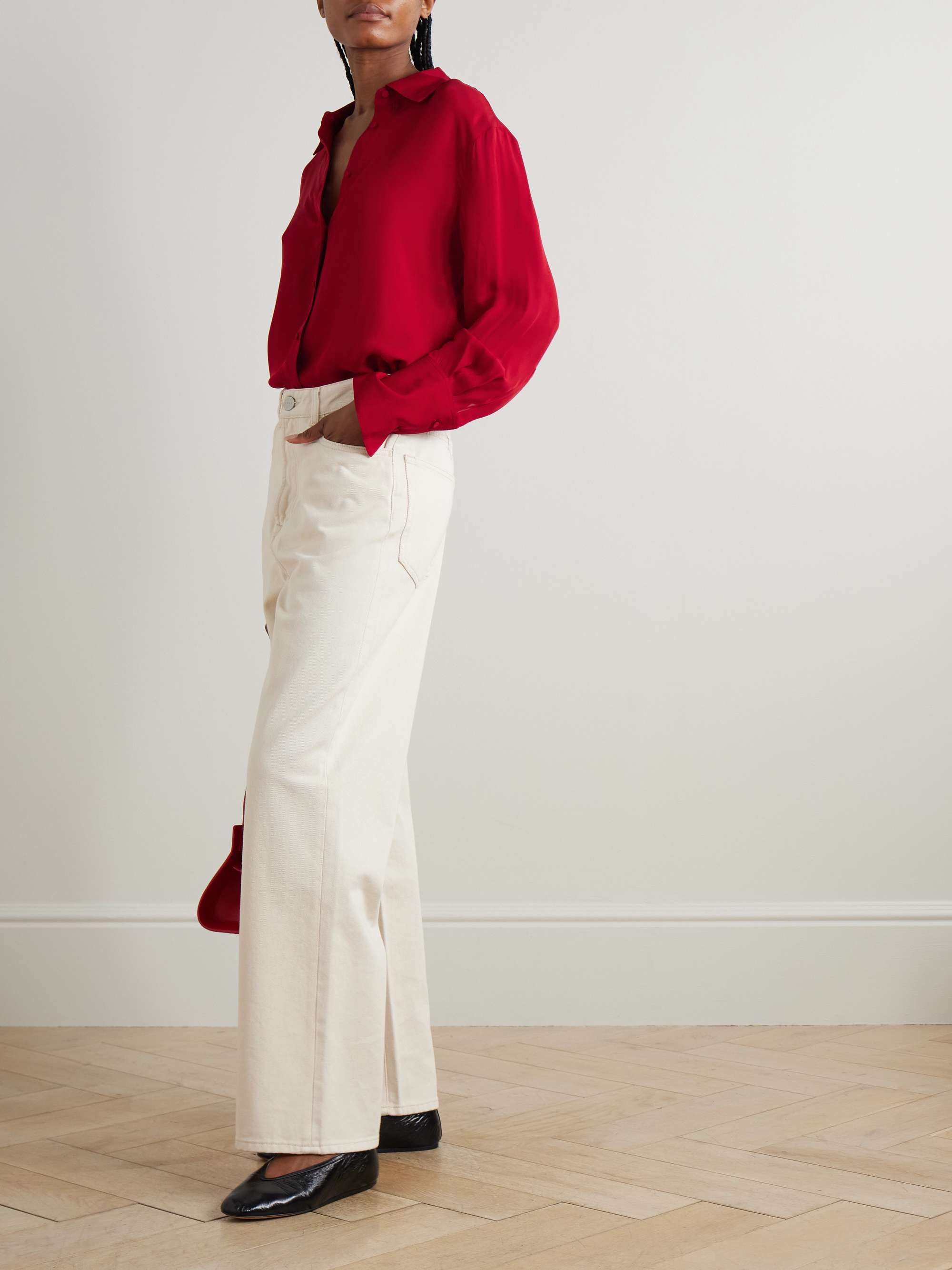 Bridget silk-blend crepe shirt view