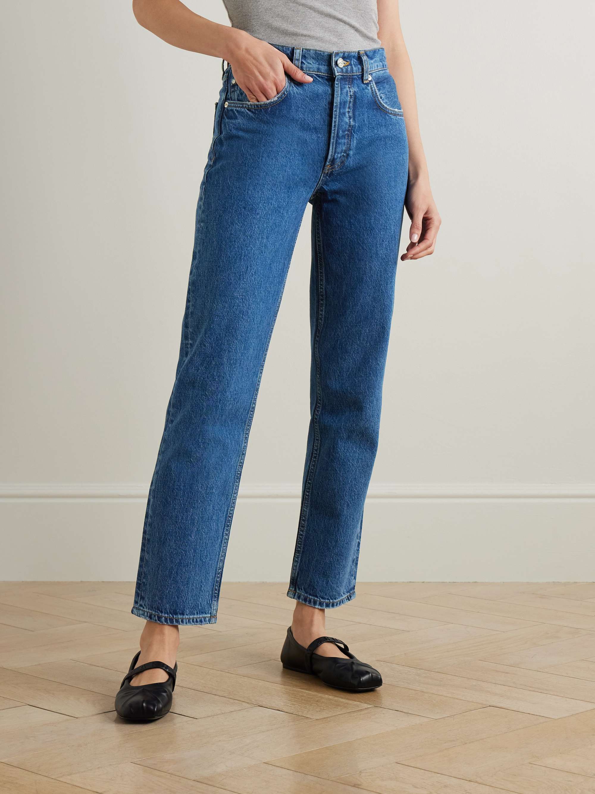 Kate high-rise slim-leg jeans view