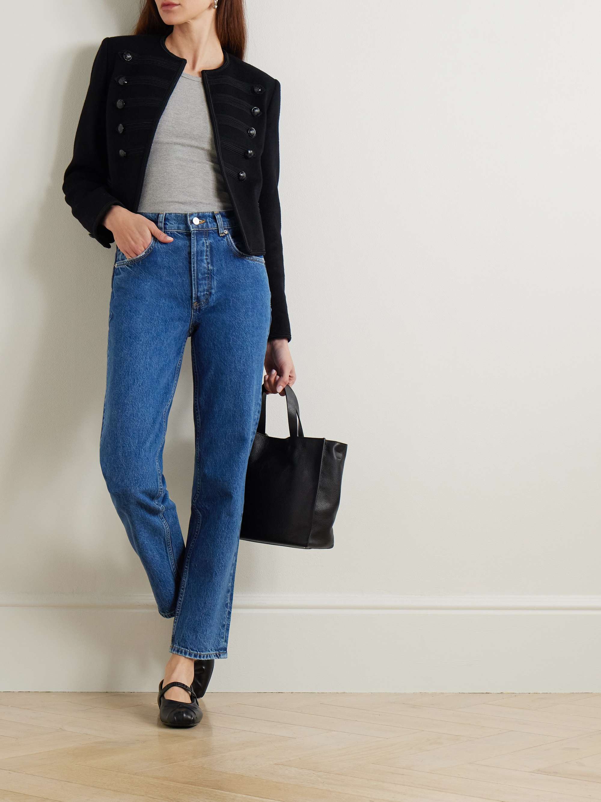 Kate high-rise slim-leg jeans view