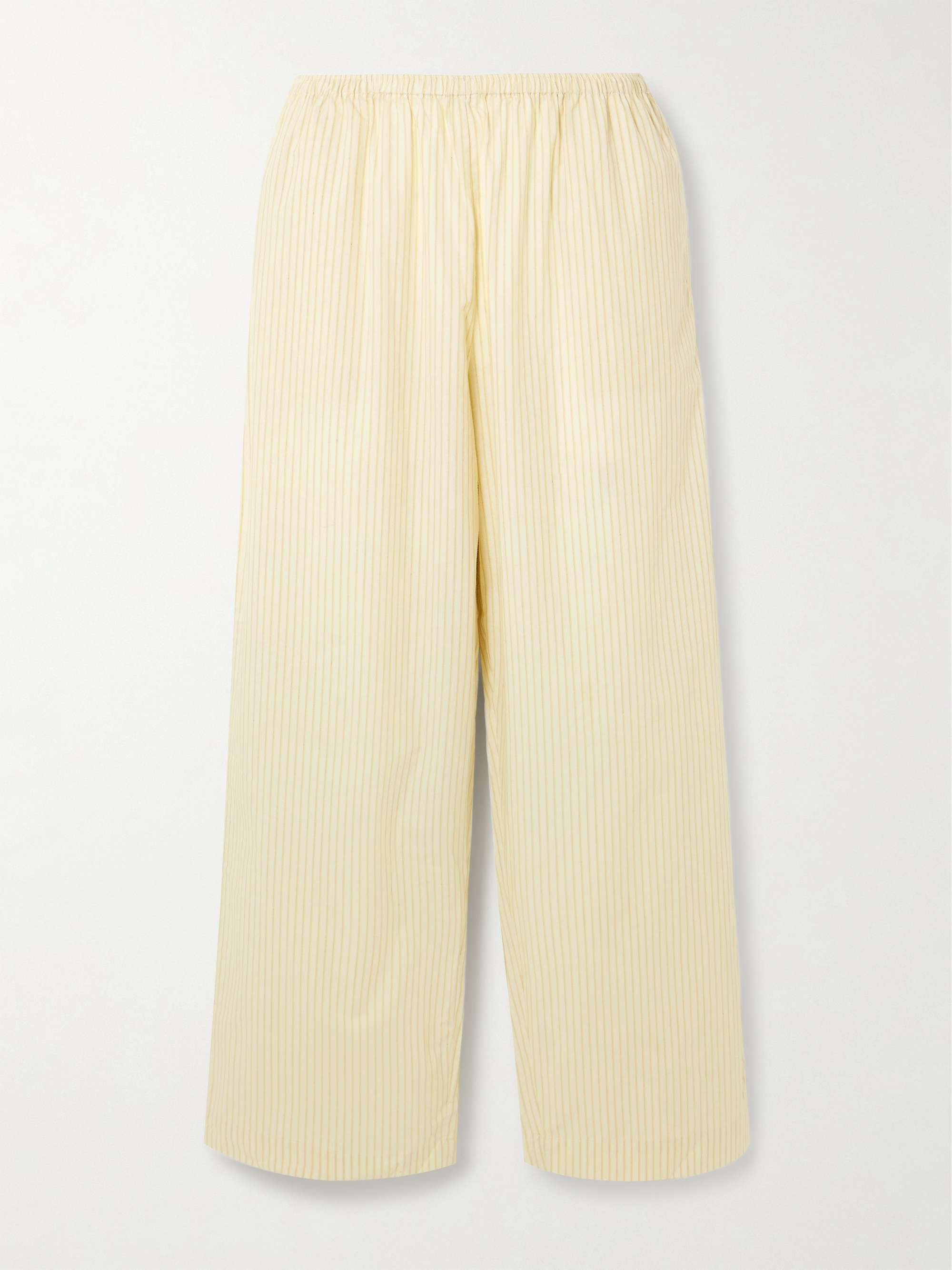 Ease striped organic cotton-poplin pajama pants view