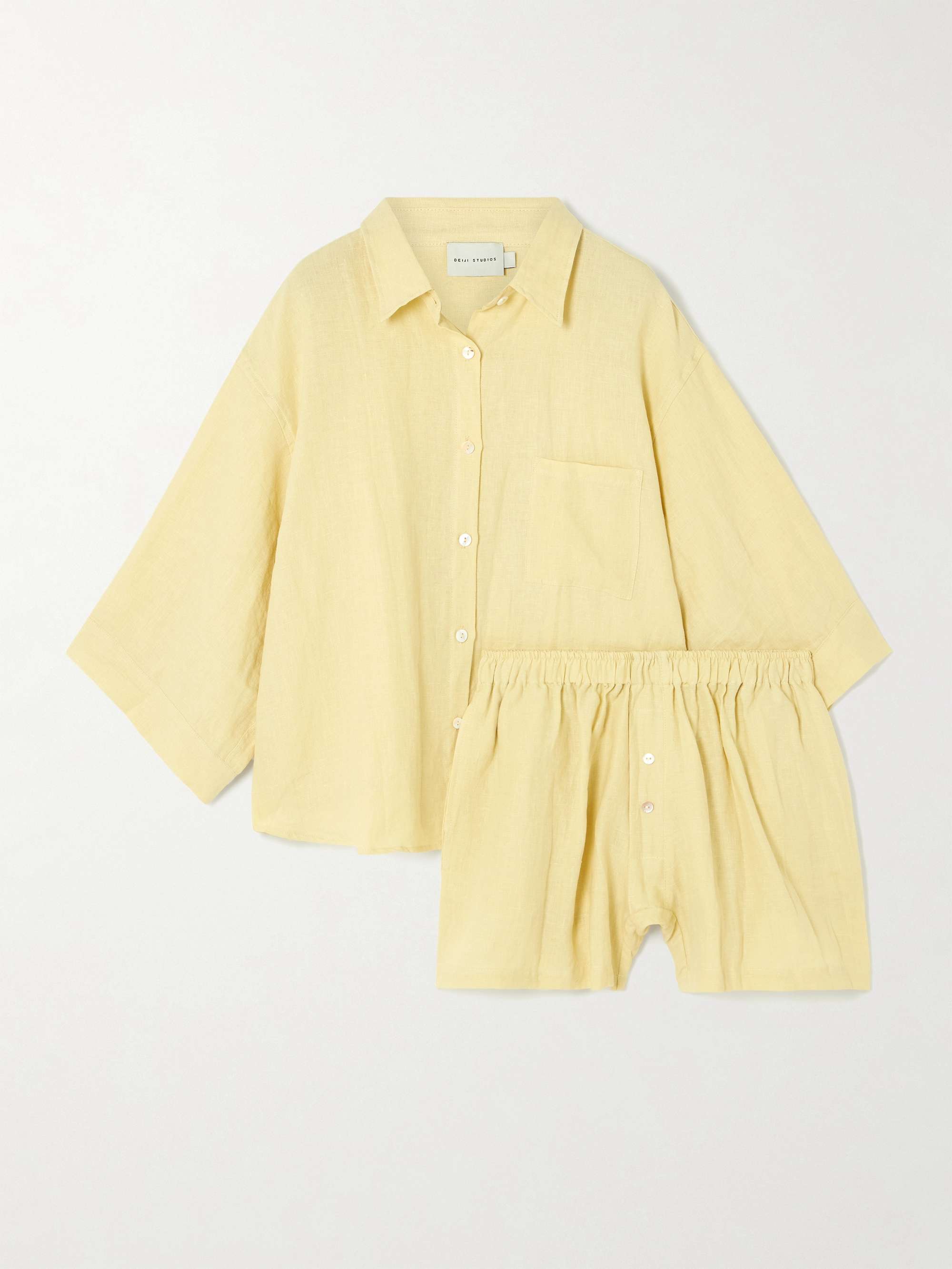 The 03 washed-linen shirt and shorts set view