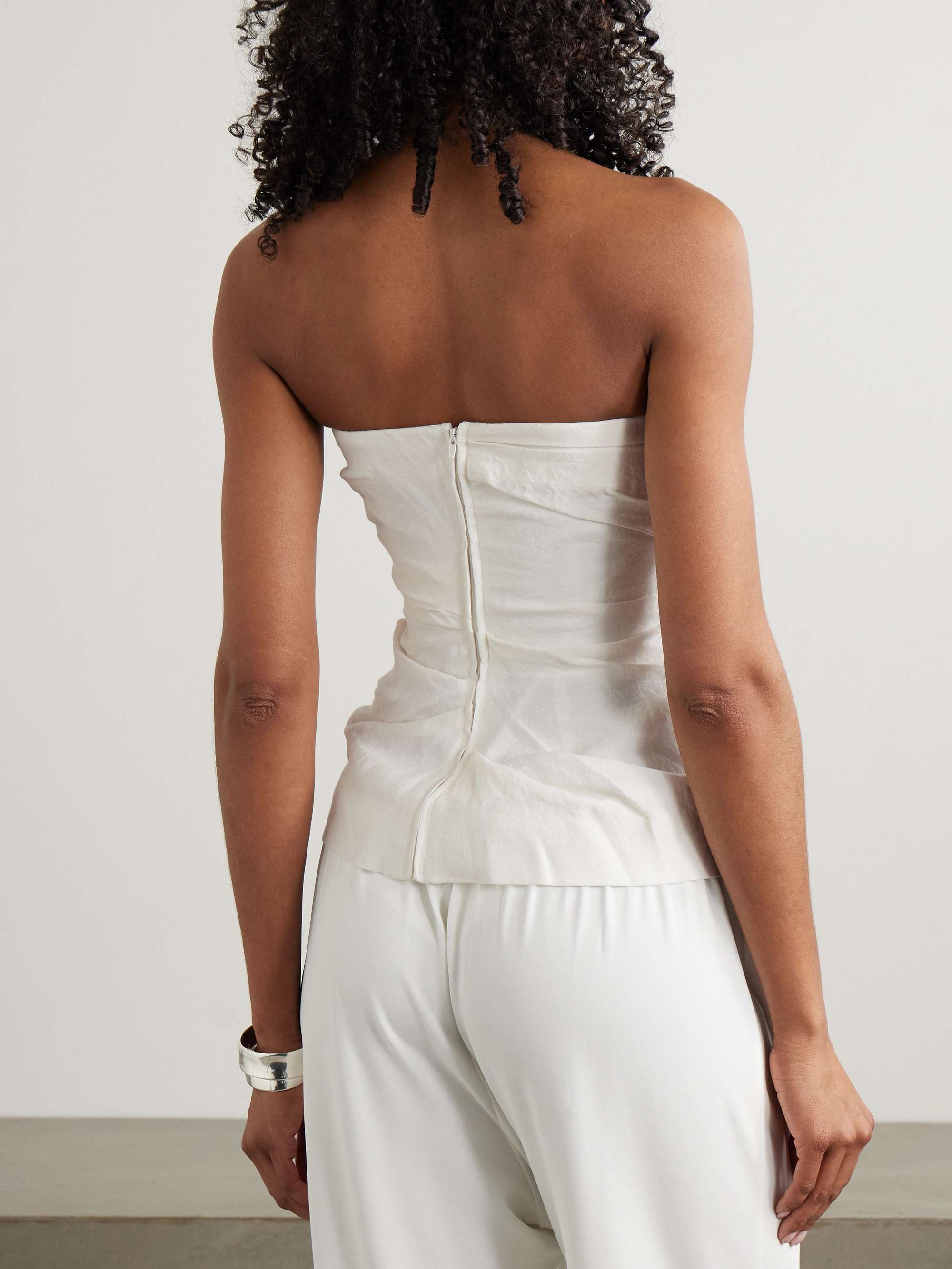 Izel linen bandeau top view