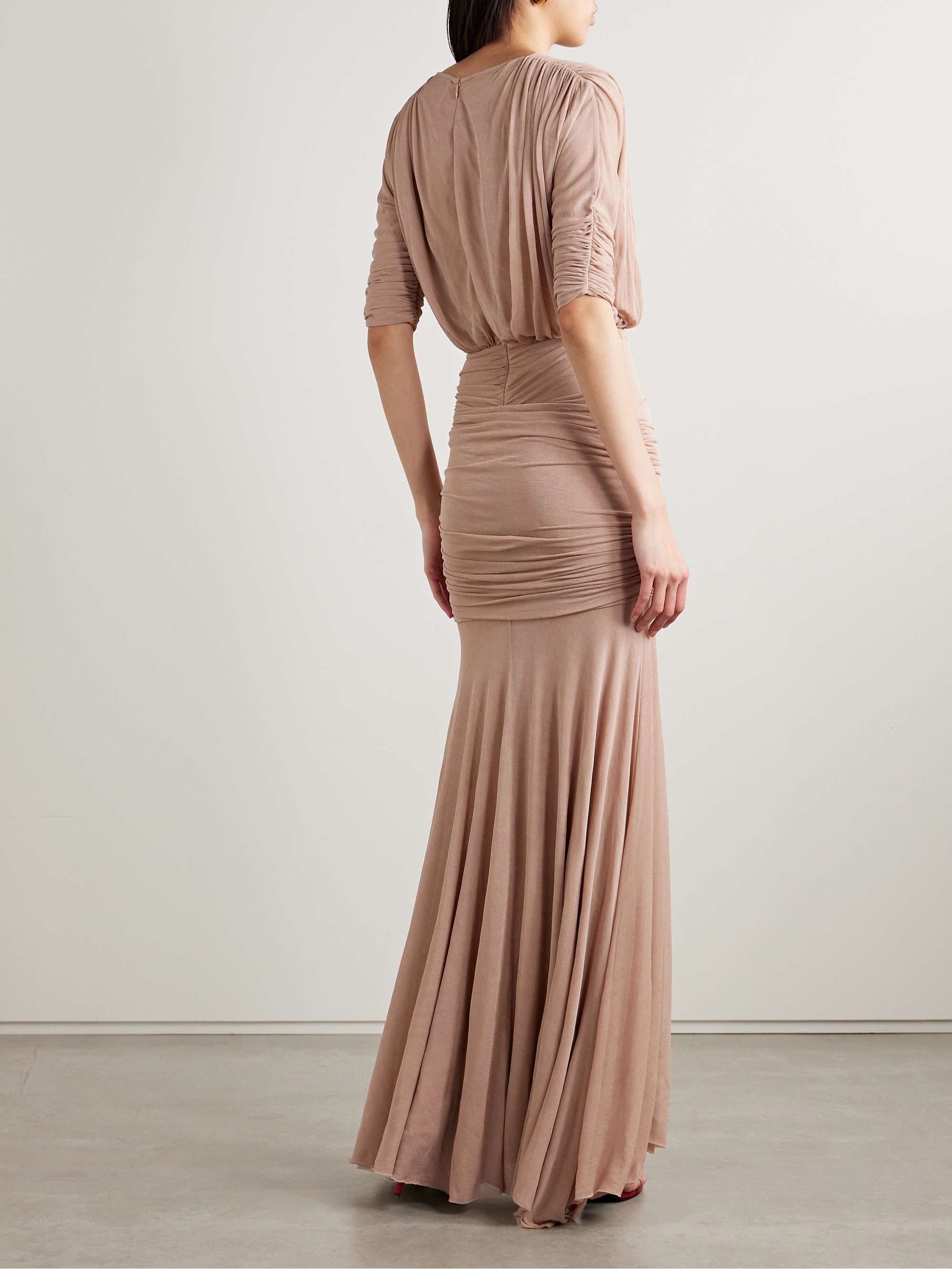 Devi ruched jersey maxi dress view