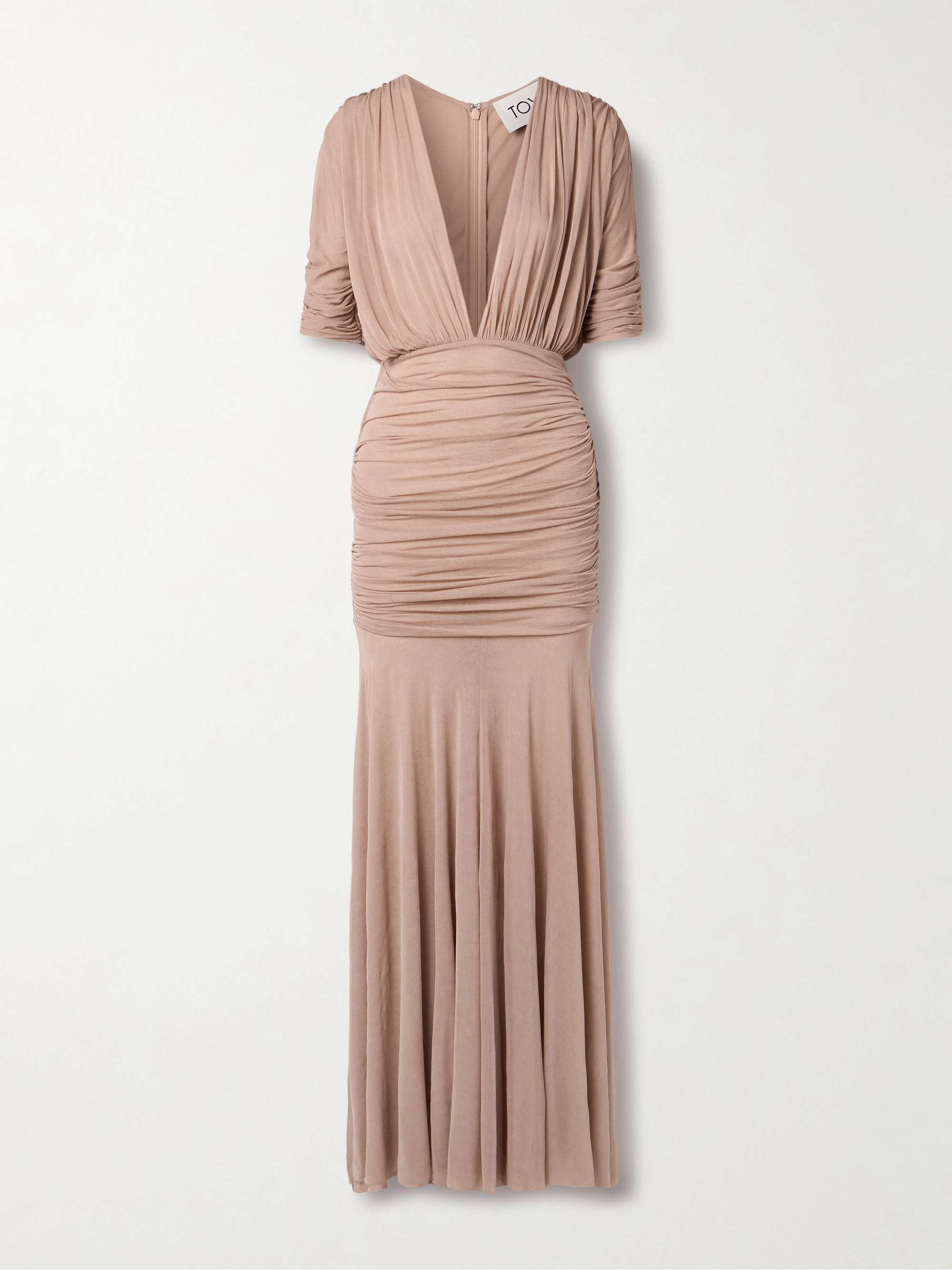 Devi ruched jersey maxi dress view
