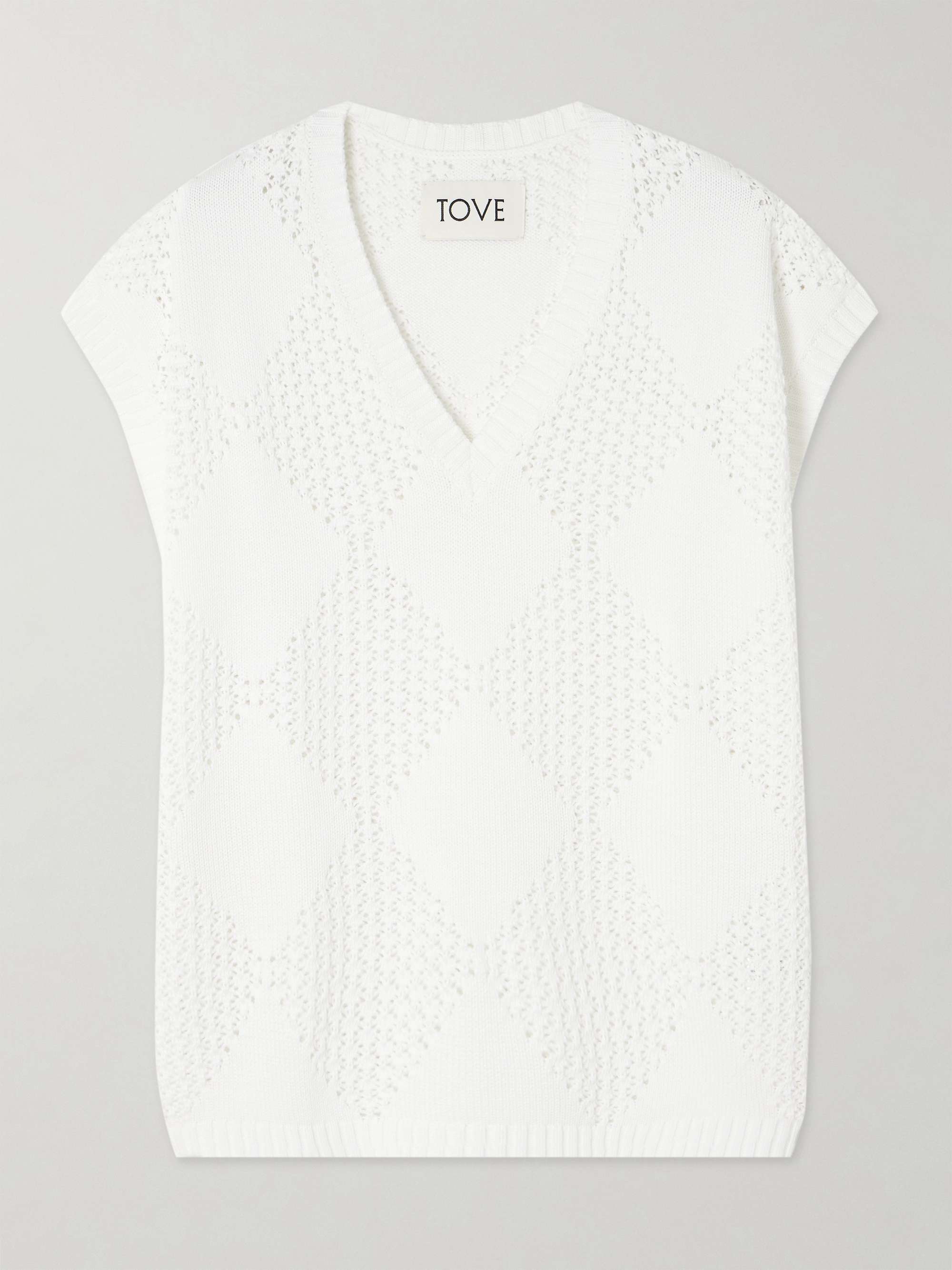 Open-knit cotton sweater view