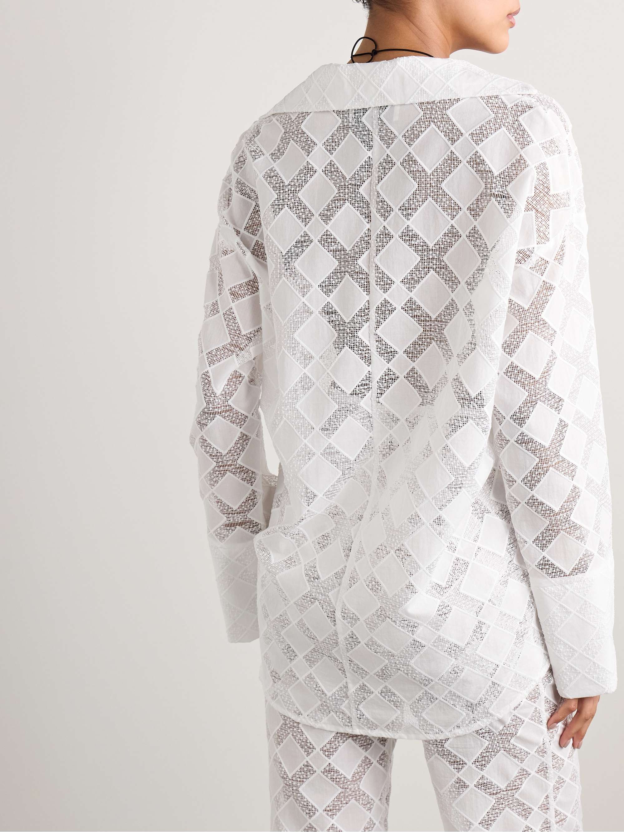Luisa paneled gauze and voile tunic view
