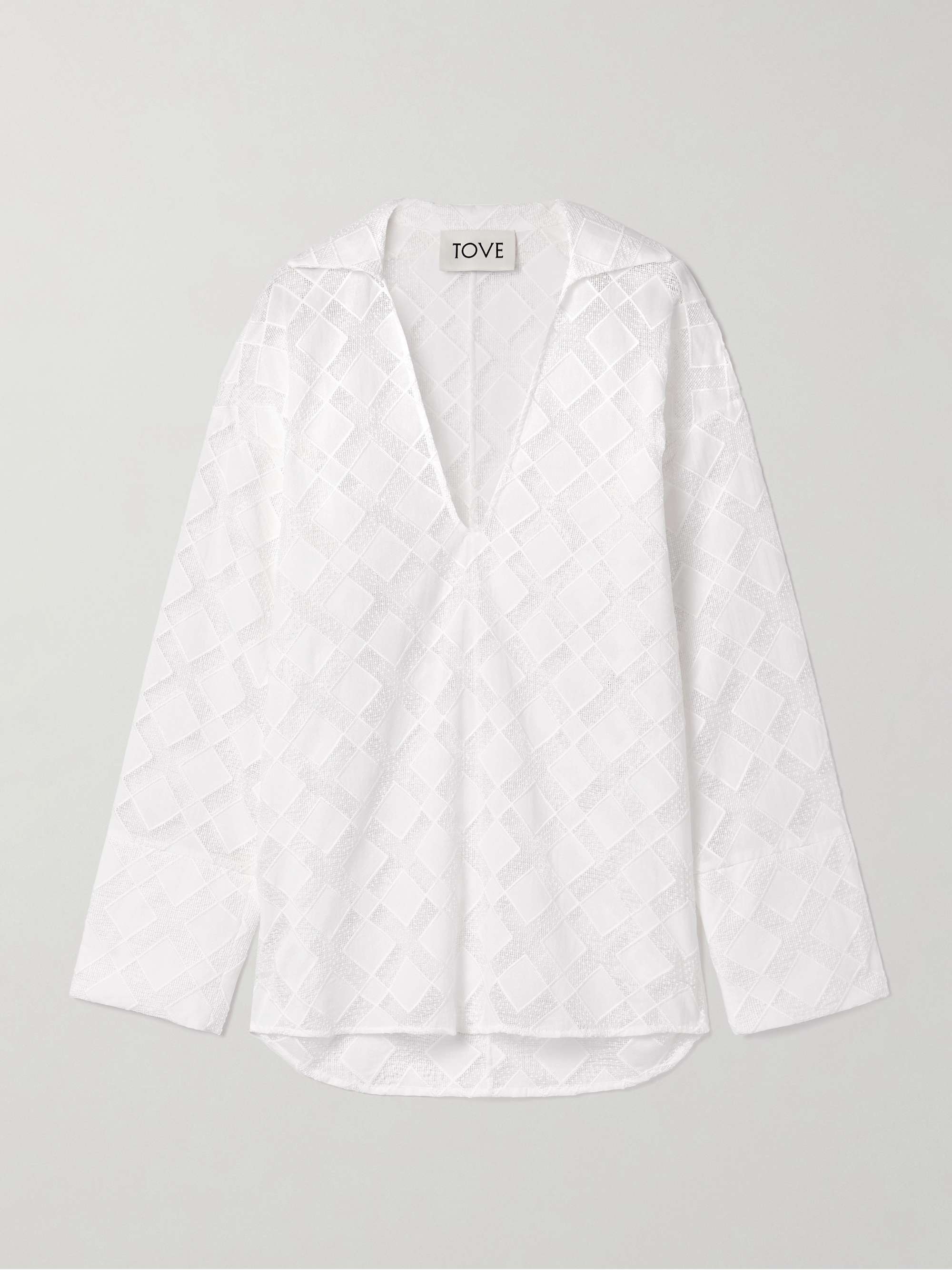 Luisa paneled gauze and voile tunic view