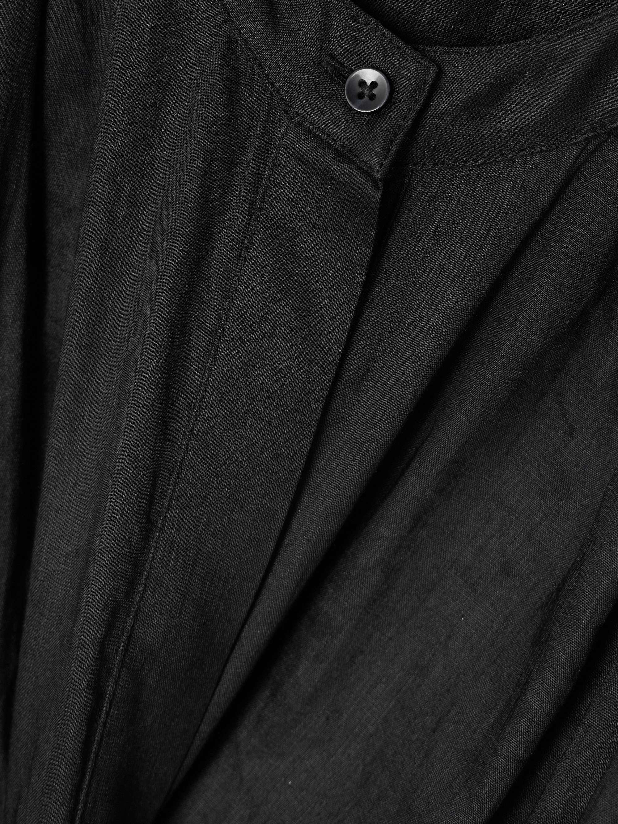 Gathered ramie-voile blouse view