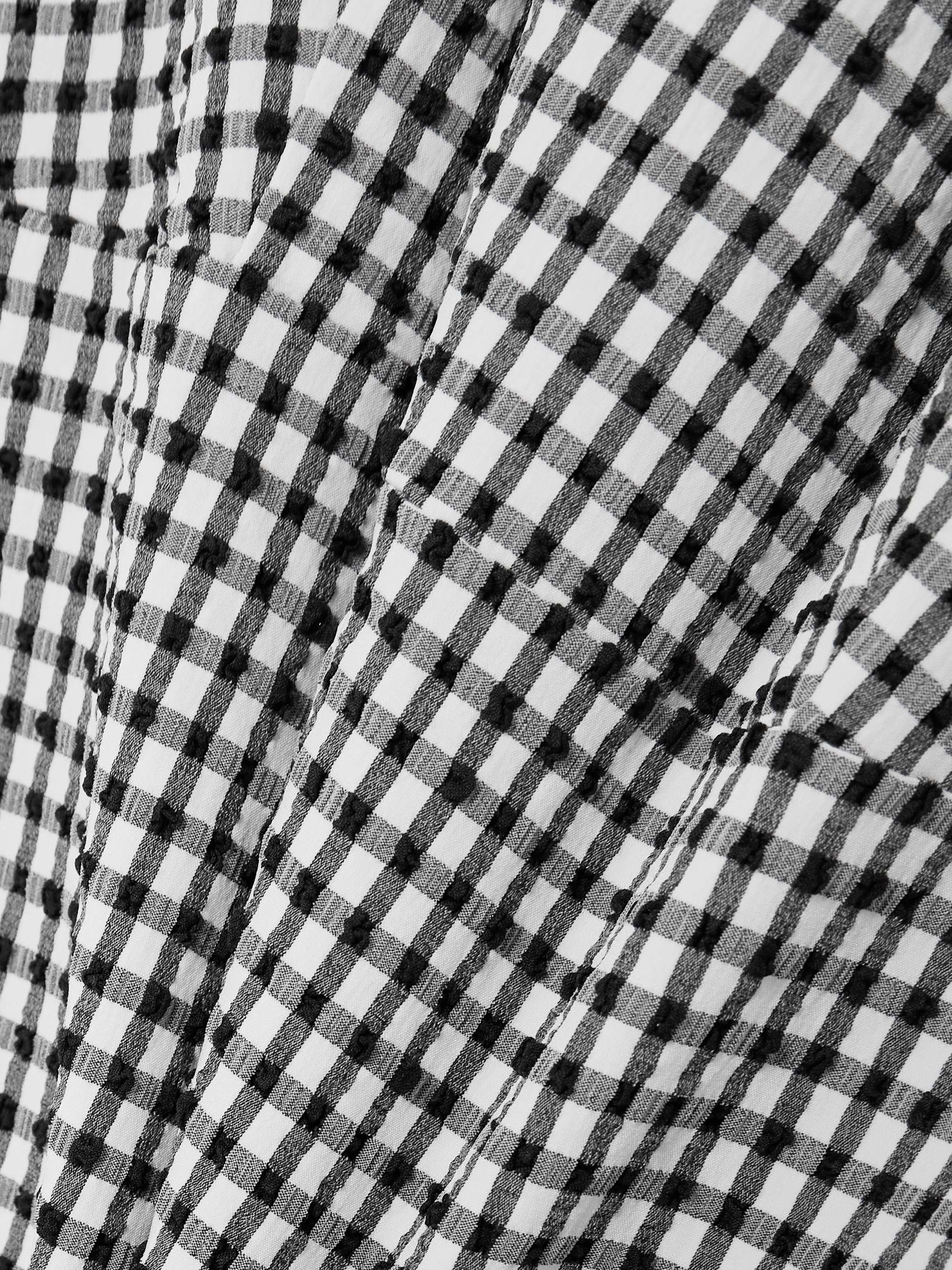 Gingham seersucker mini dress view