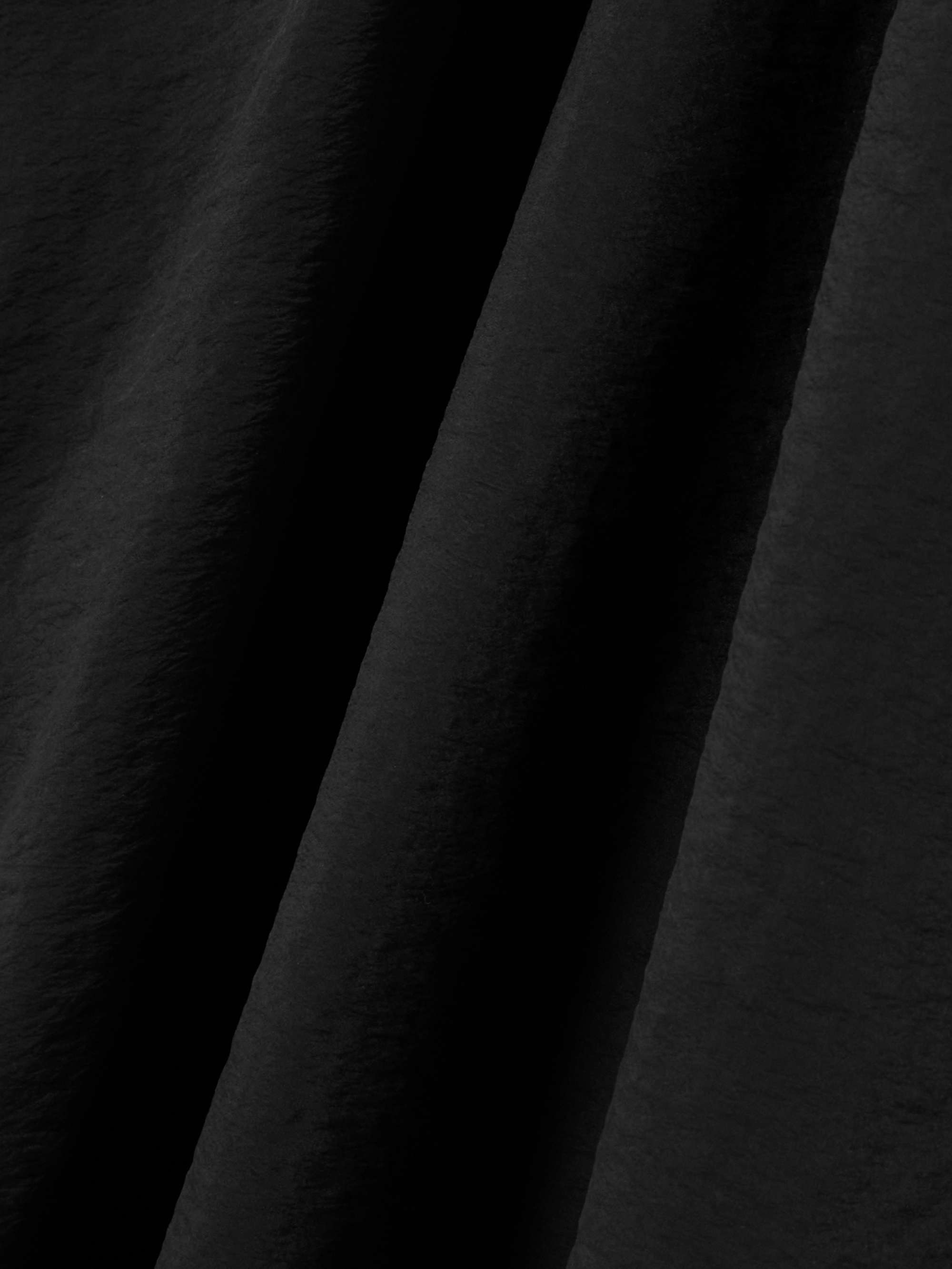 Gathered open-back silk-blend crepe maxi dress view