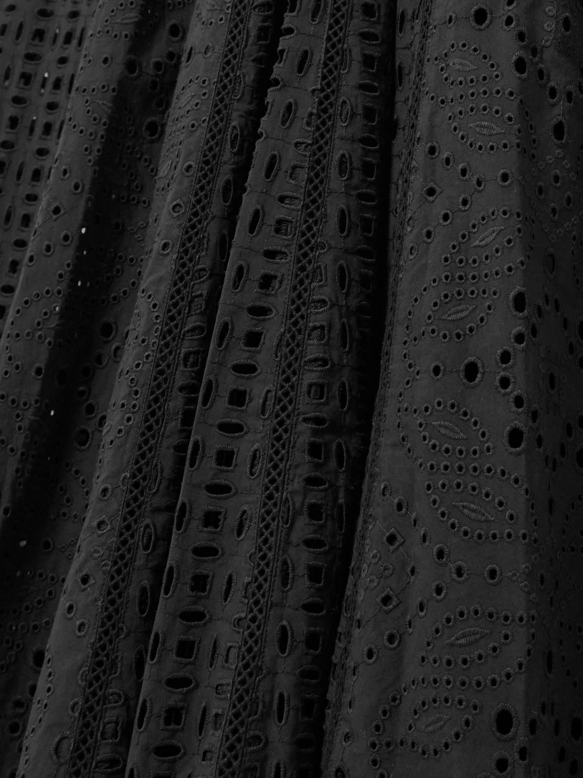 Alina tie-detailed tasseled broderie anglaise cotton maxi dress view