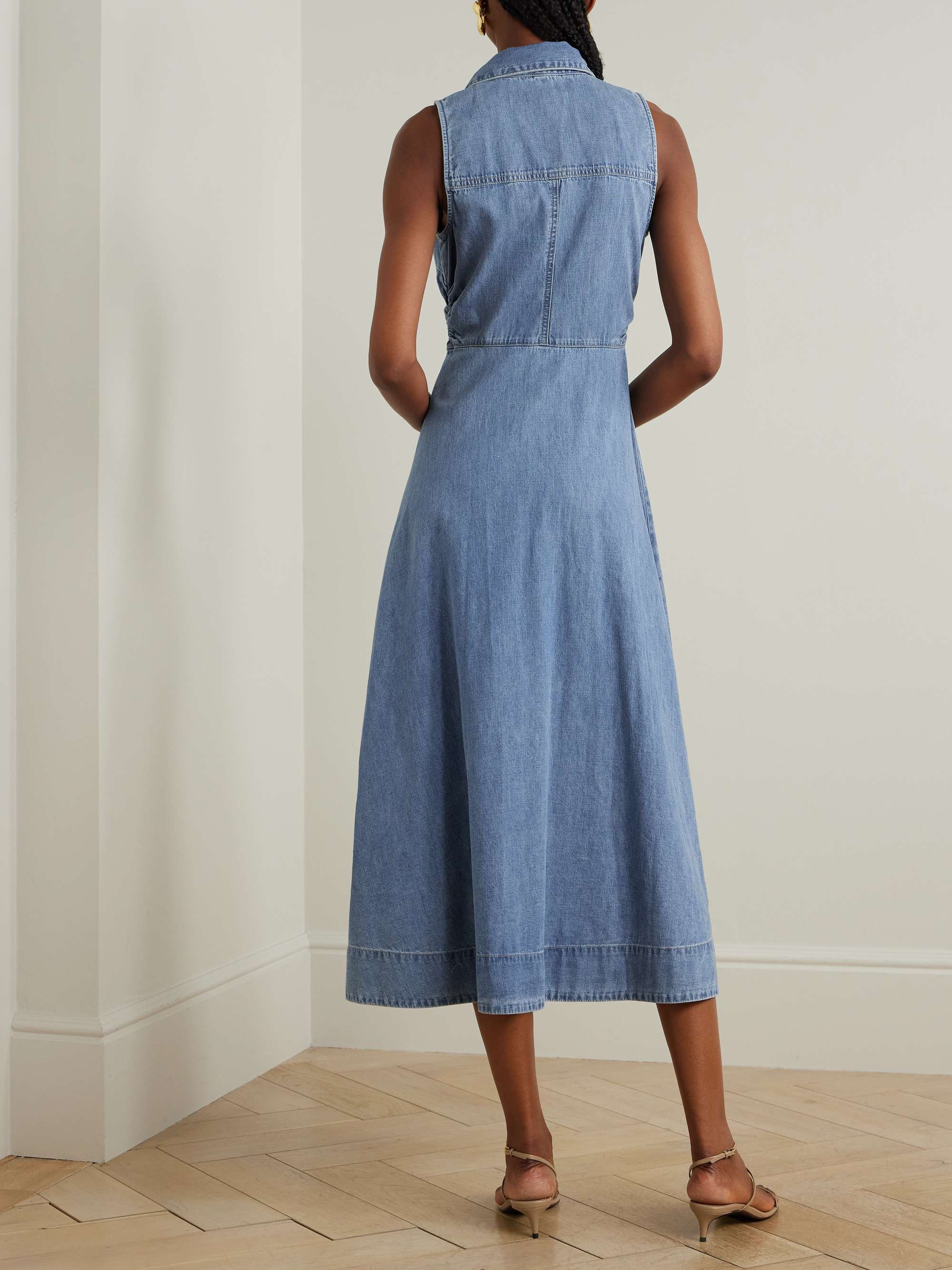 Fuller denim midi shirt dress view