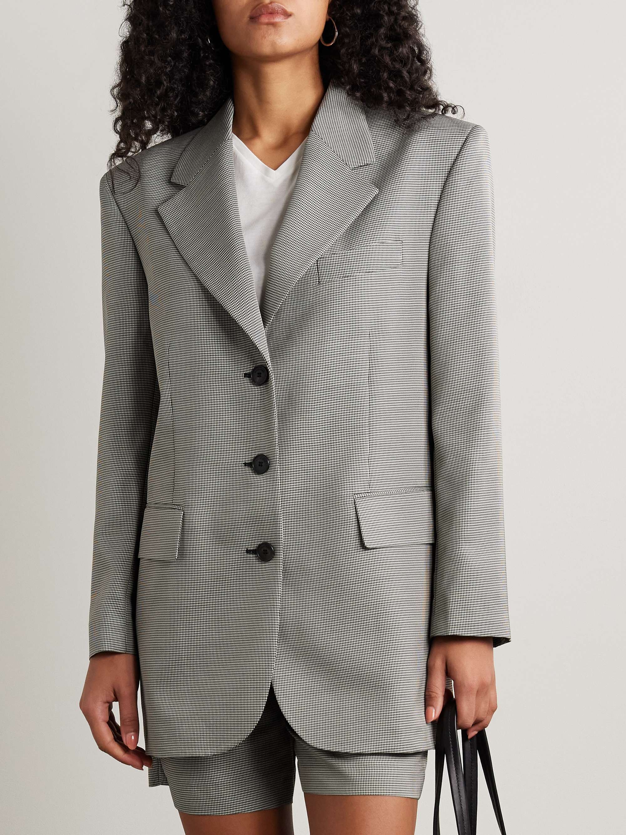 Sara houndstooth wool-blend blazer view