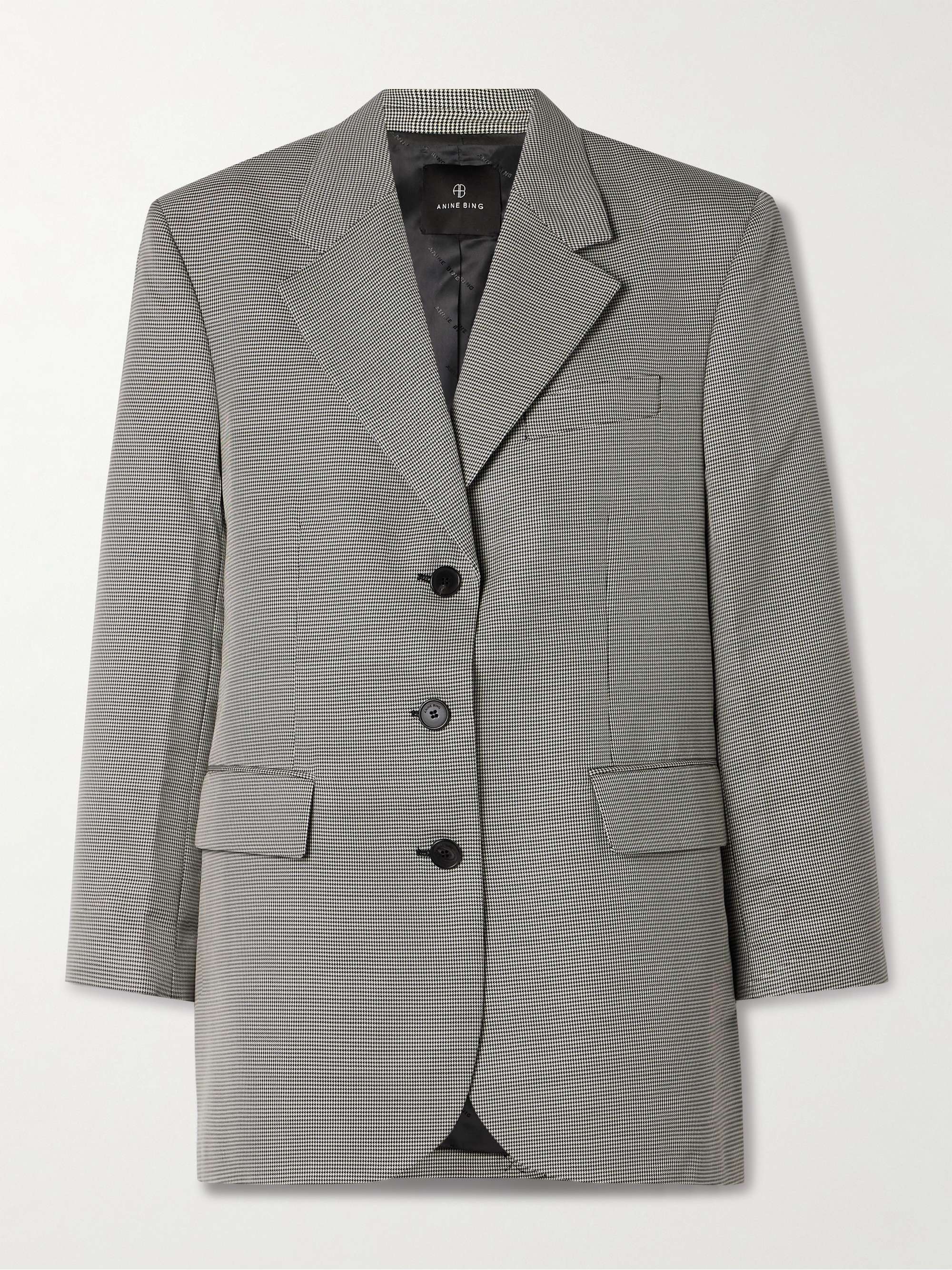 Sara houndstooth wool-blend blazer view