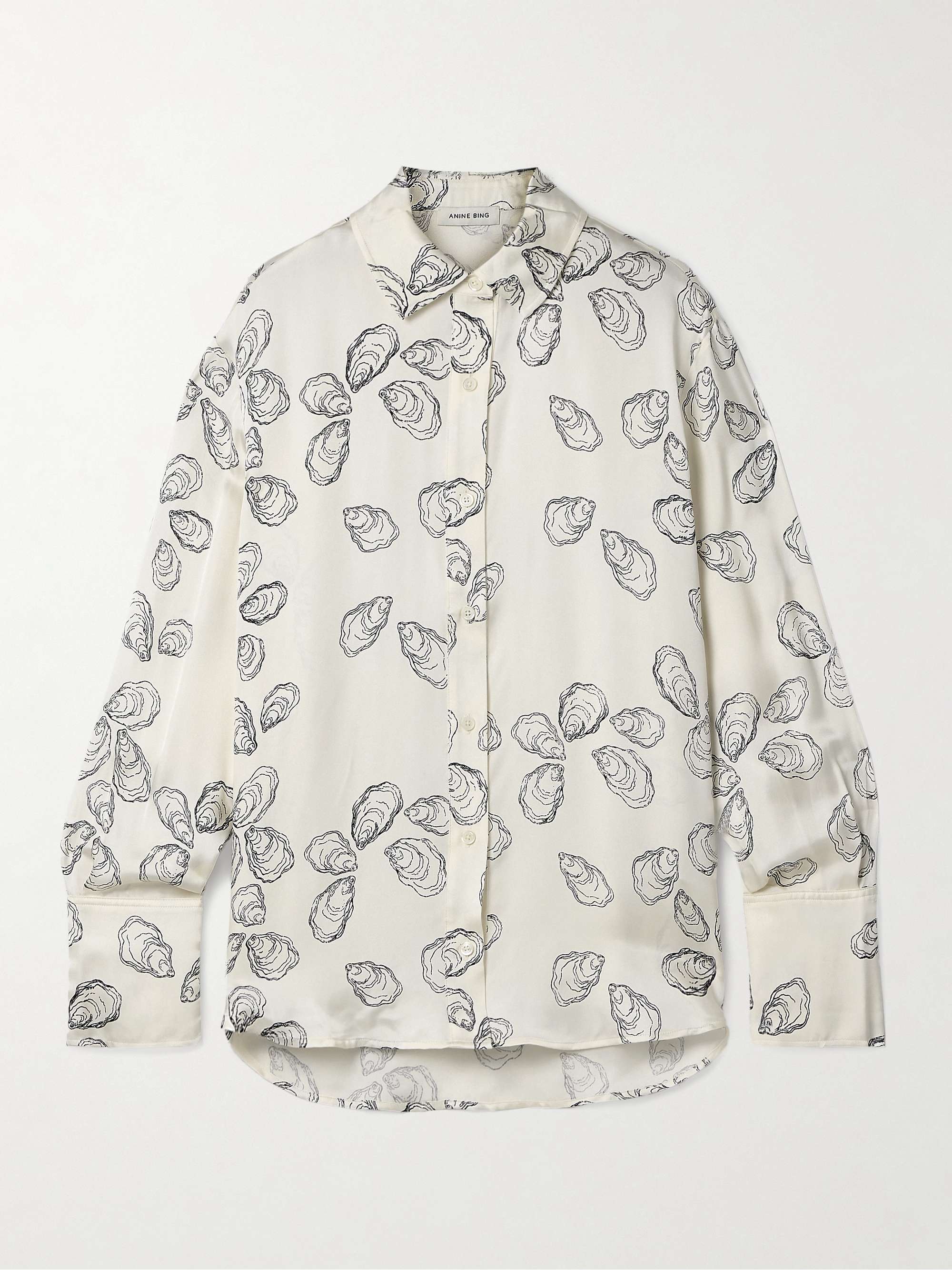 Avalon printed silk-blend shirt view